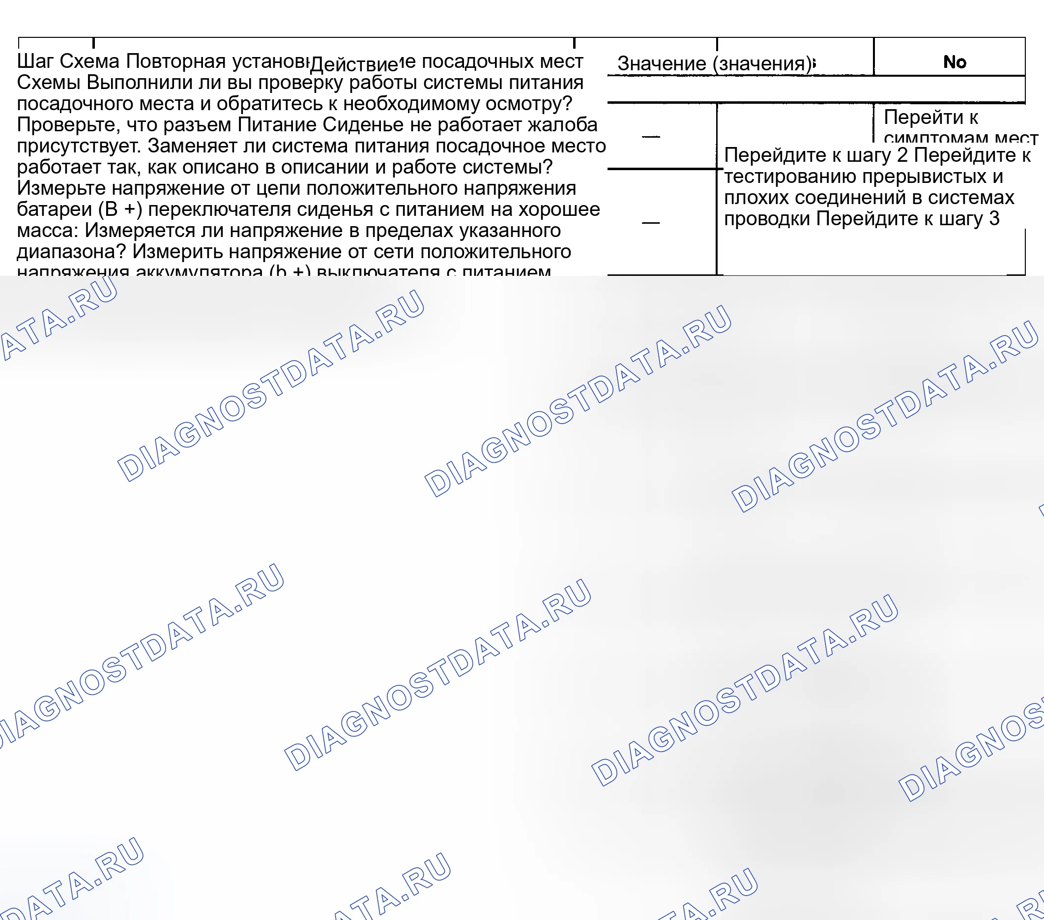 Рис. 45: Кресло с электроприводом не работает (без A45, Memory Сиденье). Hyundai Terracan I рестайлинг