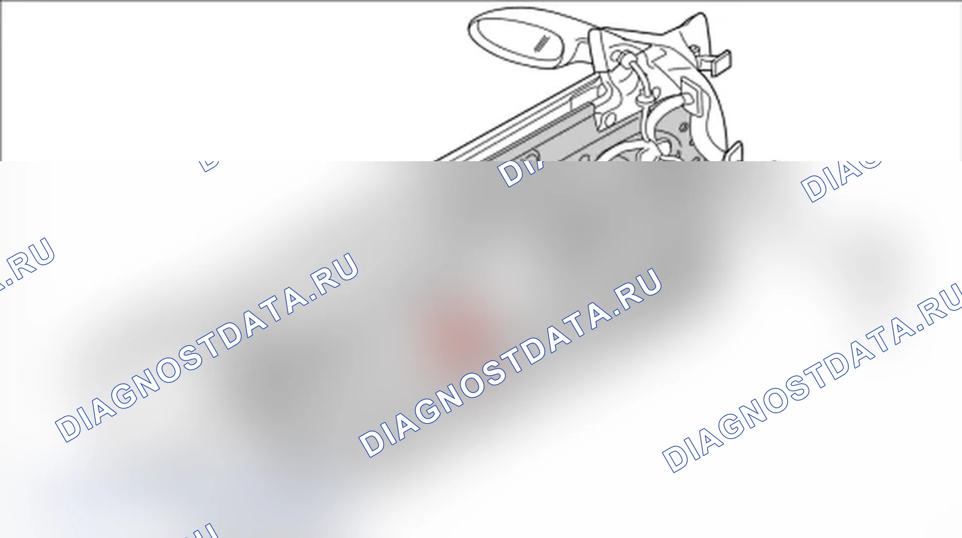 Рис. 124: Освобождение держателя дверного блока. Porsche Boxster S 987