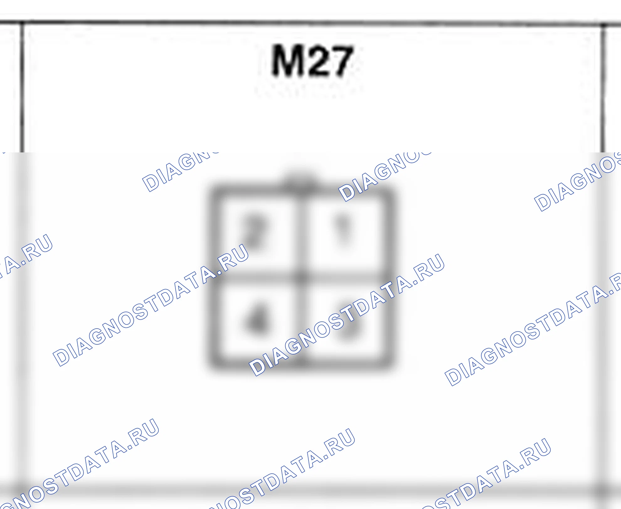 Распиновка разъёма M27 — основного жгута. Hyundai H-1 A1