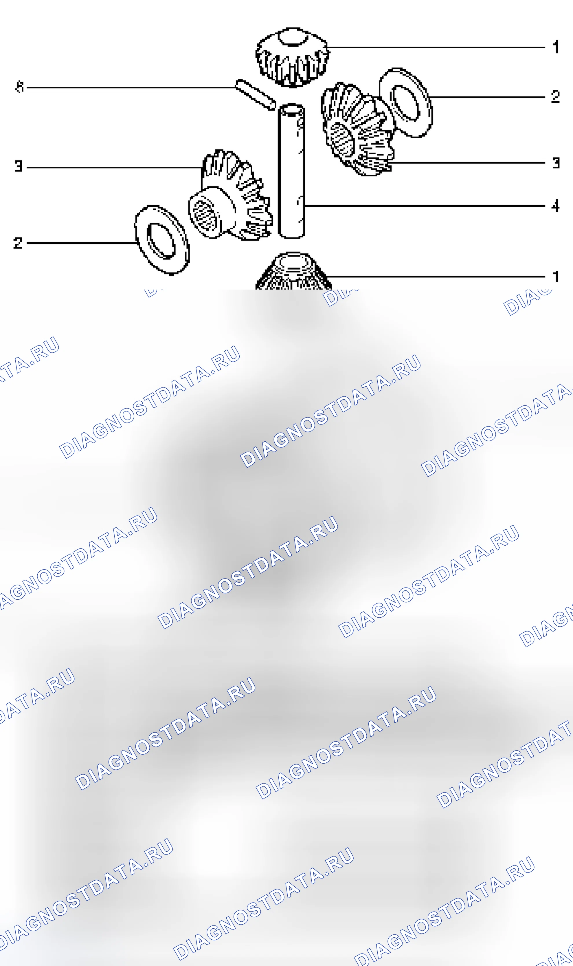 Рис. 46: Вид в разобранном виде. Isuzu Axiom I