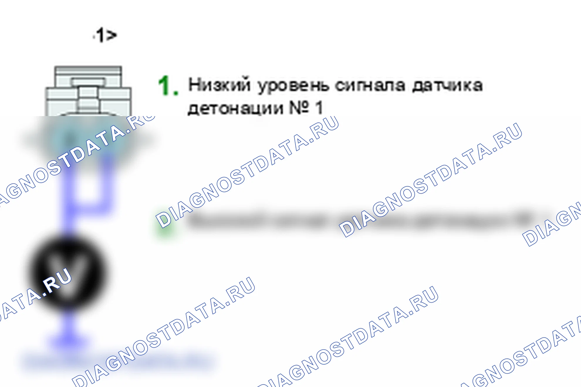 P0326: Диапазон/производительность цепи датчика детонации 1 (банк 1). Kia Sorento BL