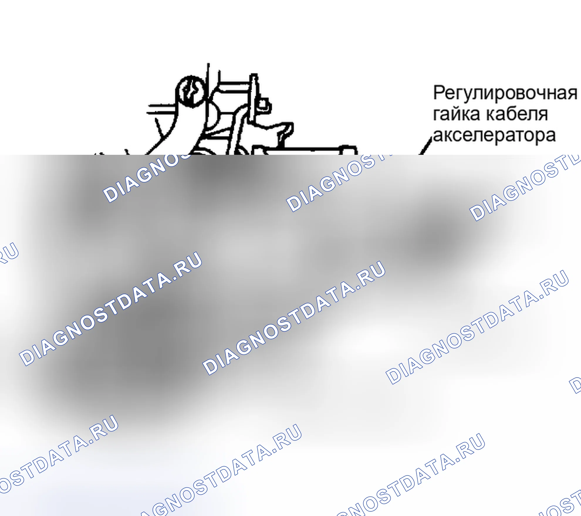 Рис. 5: Регулировка кабеля ускорителя. Chevrolet Sprint I