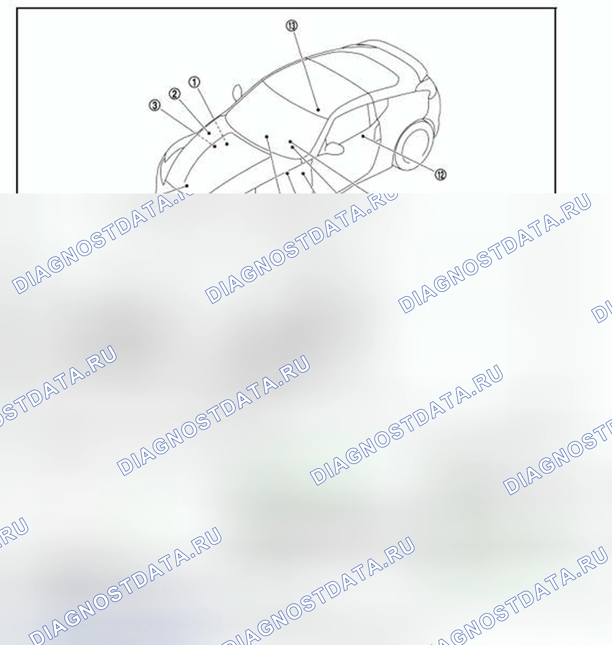 Рис. 41: ТОПЛИВОМЕР: Расположение компонентов. Honda MDX I
