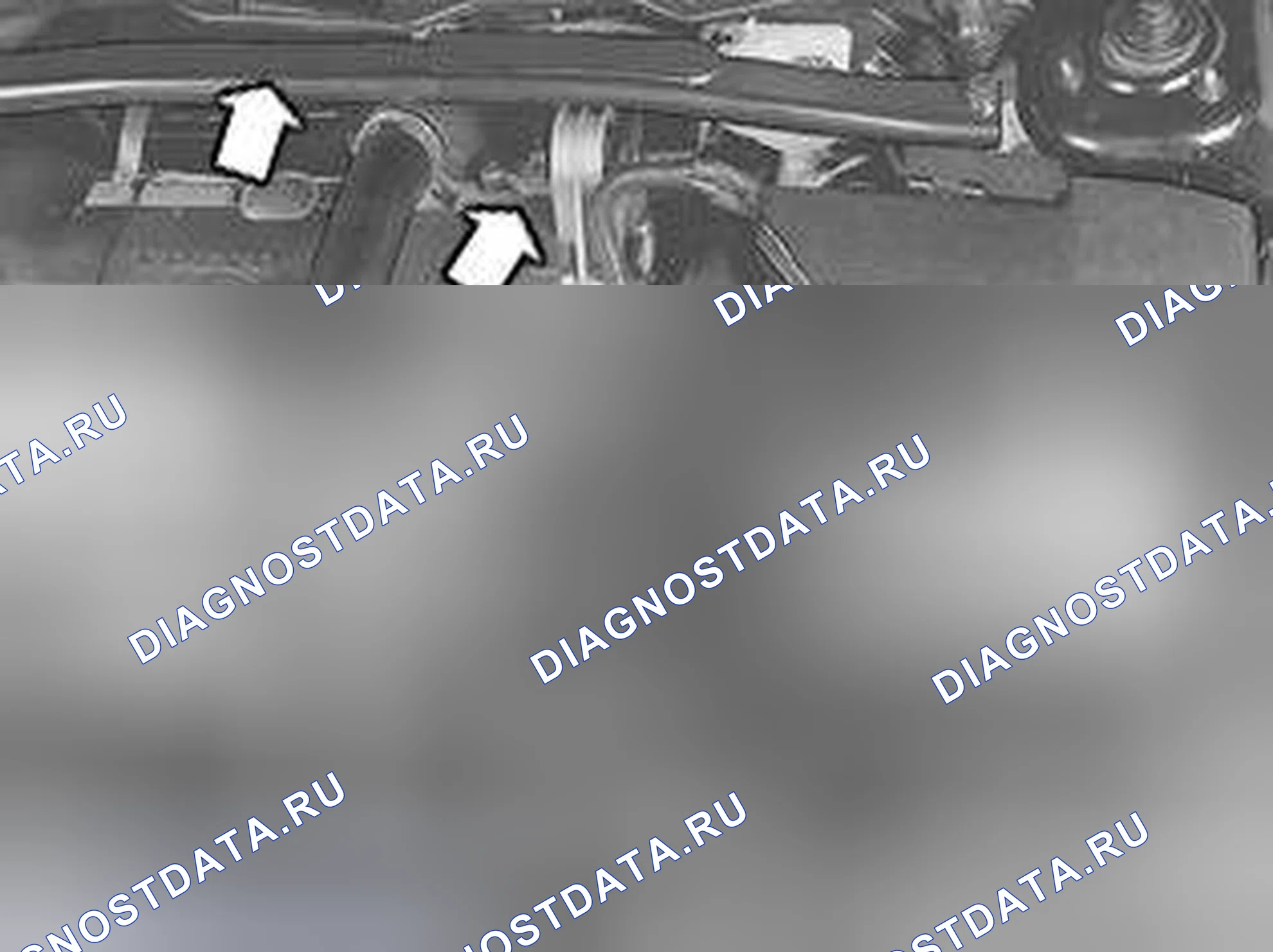 Рис. 34: Демонтаж корпуса воздухоочистителя (воздушный фильтр). Volvo V70 II