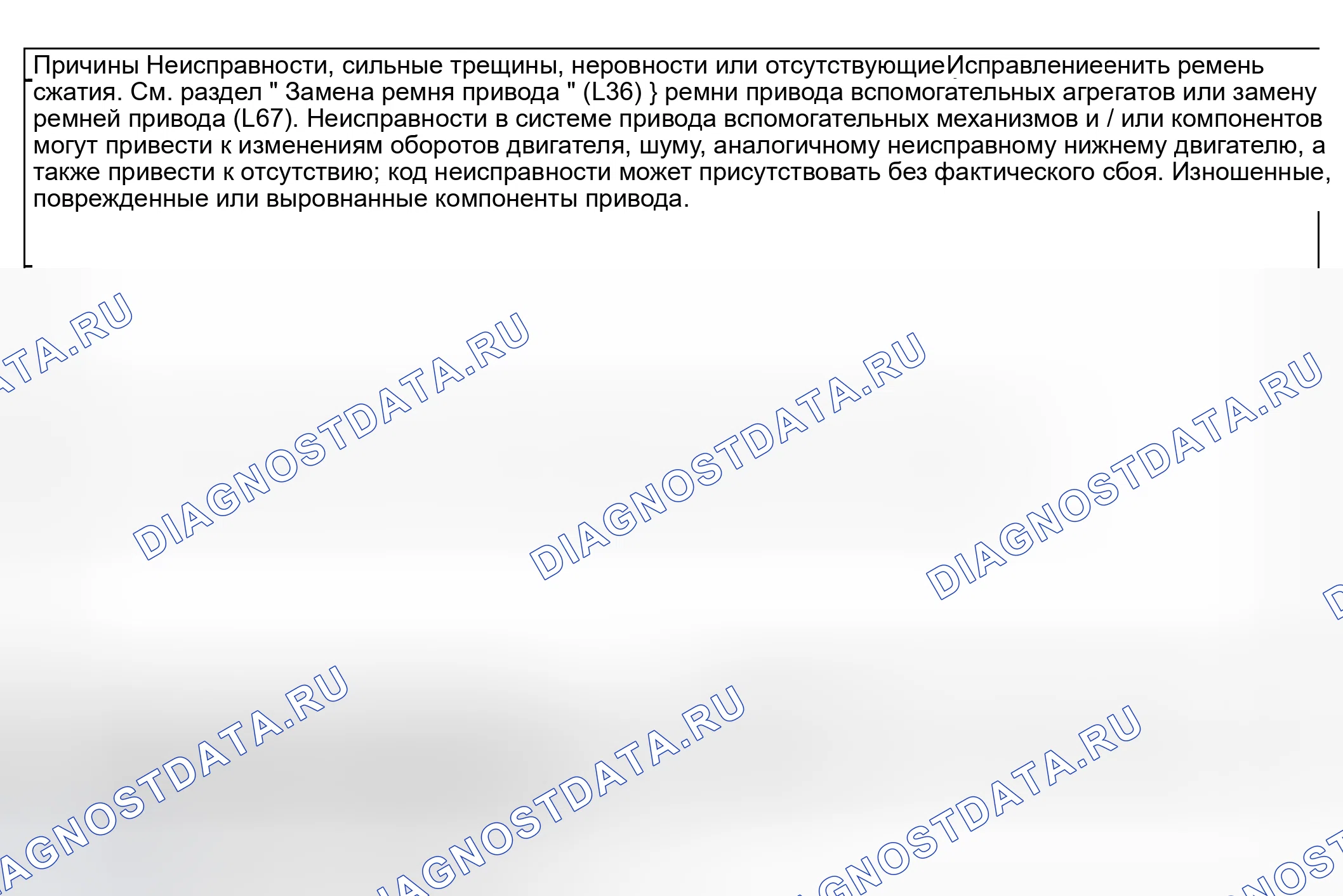 Рис. 17: Осечка базового двигателя с аномальными внутренними нижними шумами двигателя. Buick Regal IV