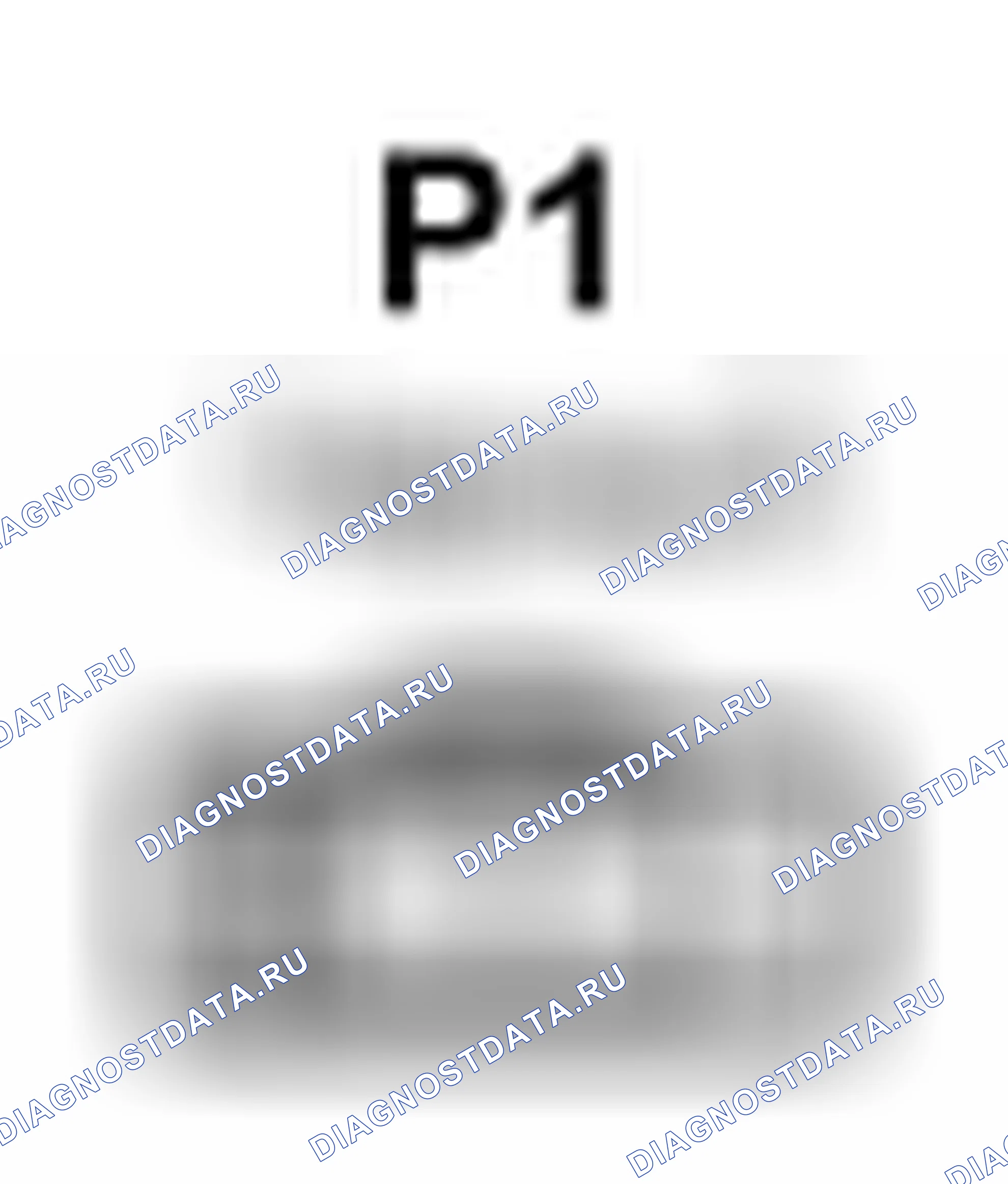 Рис. 575: Вид с торца разъема обогрев стекла заднего окна (P1). Toyota Camry XV40