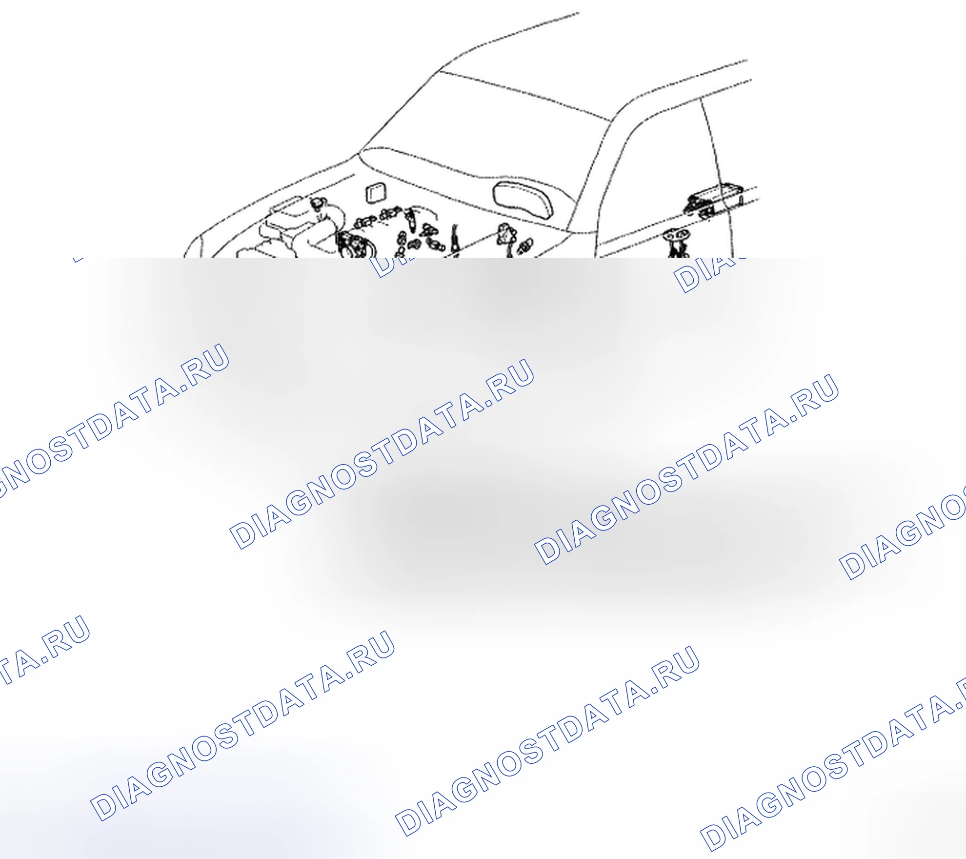 Рис. 1: РАСПОЛОЖЕНИЕ ДЕТАЛЕЙ. Toyota 4Runner IV рестайлинг