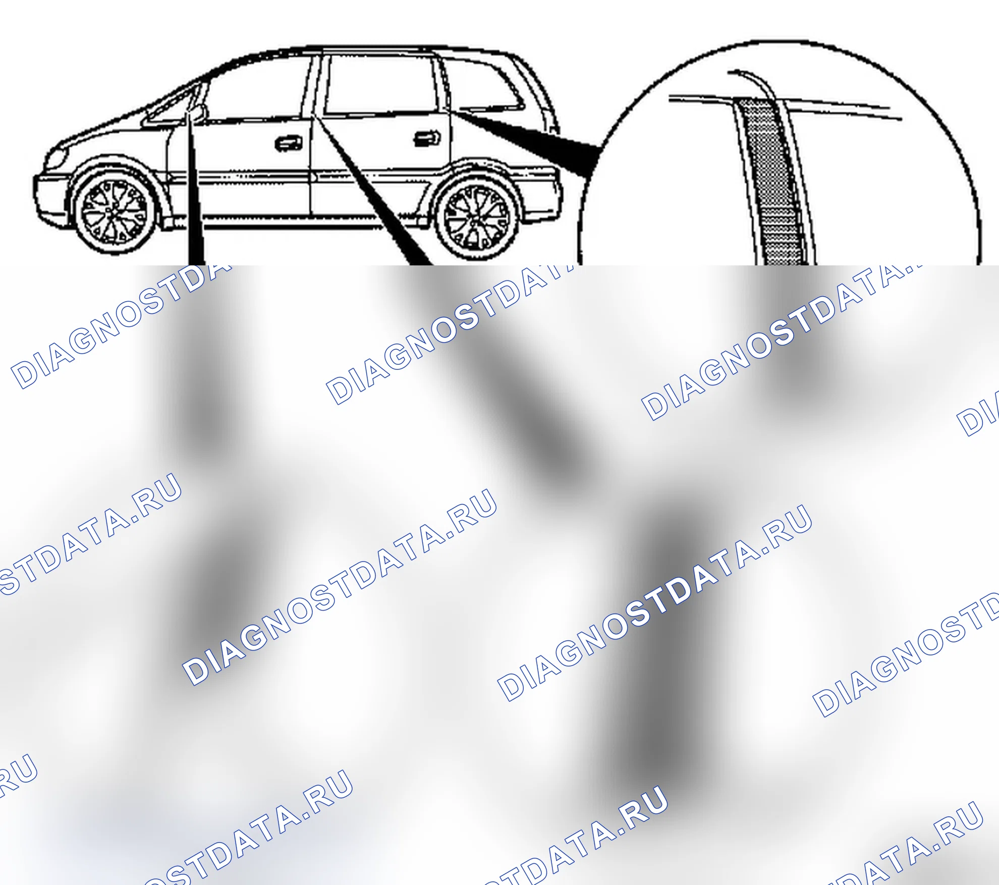 Клейкая пленка рамы двери. Opel Zafira A рестайлинг
