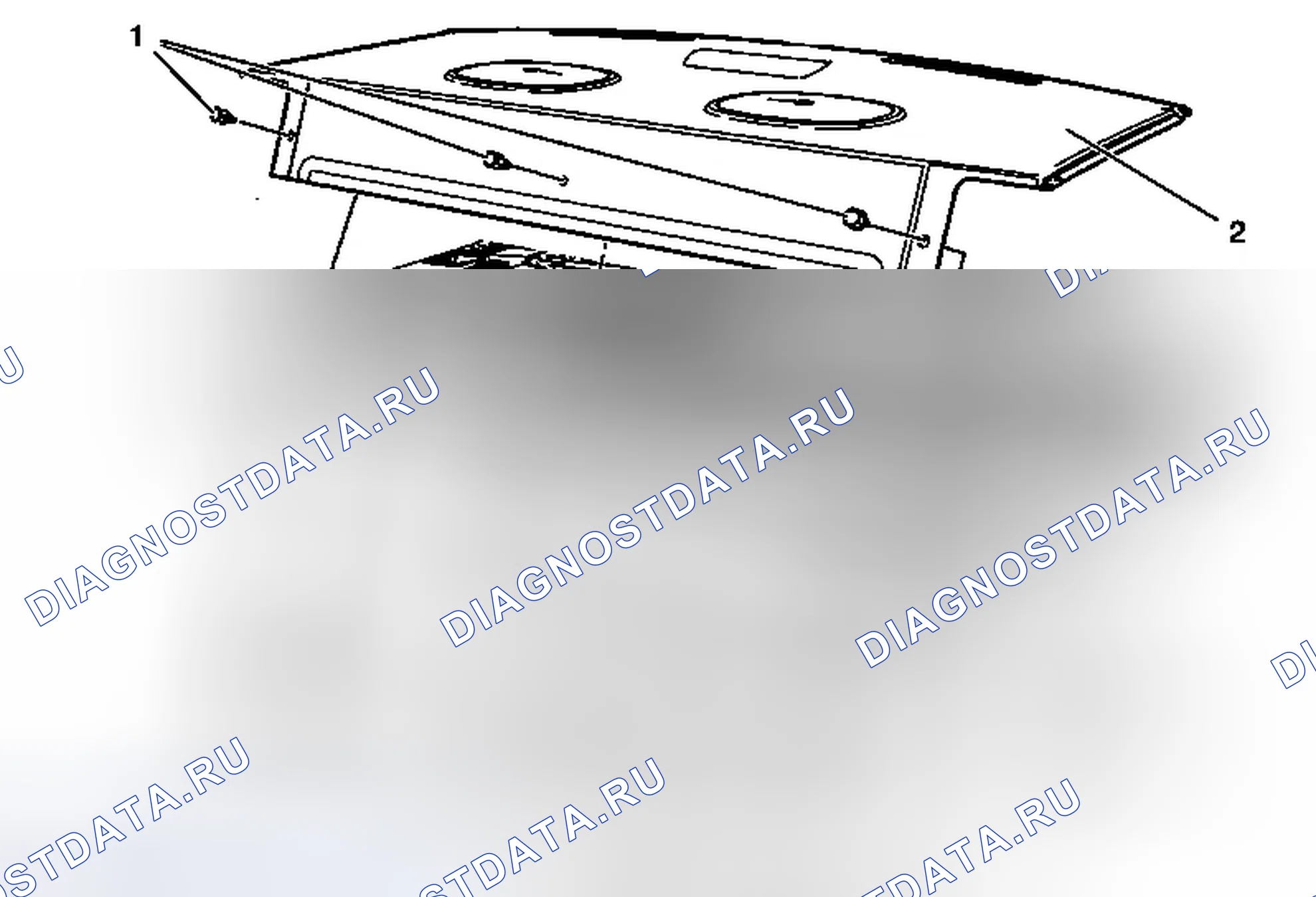 Рис. 48: Замена обрезки панели заднего окна. Chevrolet Cruze I рестайлинг