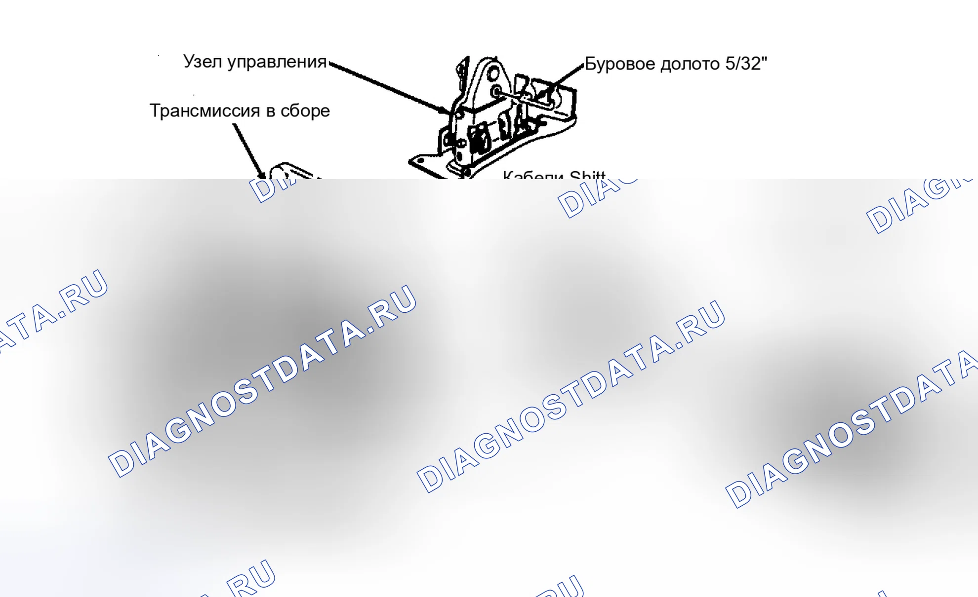 Рис. 3: Регулировка 5-скорость Регулировка тросов переключения передач трансмиссия выполняется с помощью коробки передач в диапазоне 3-ей передачи. Buick Skylark V