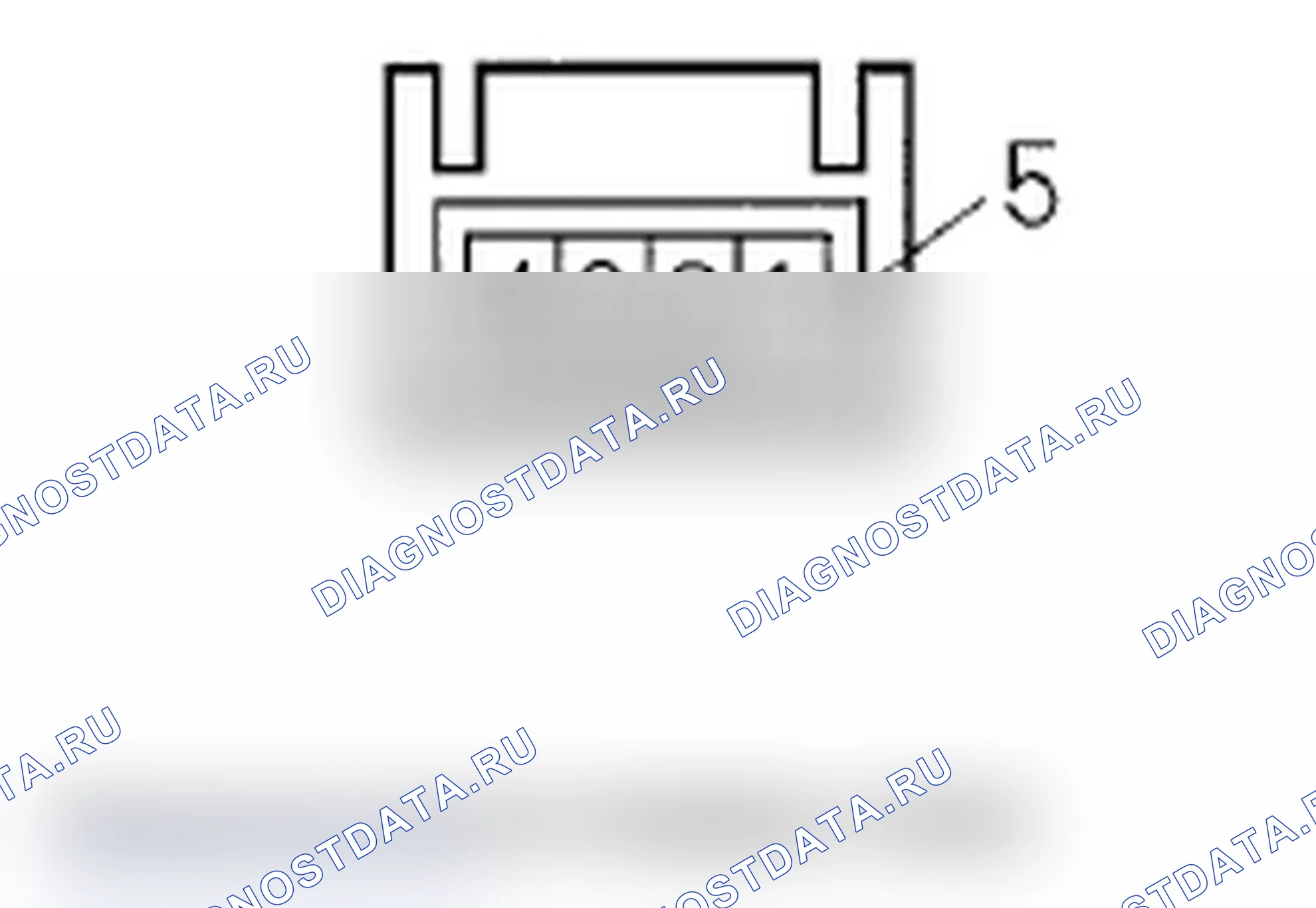 Рис. 42: Разъем B блока адаптера USB (5P). Acura TL IV