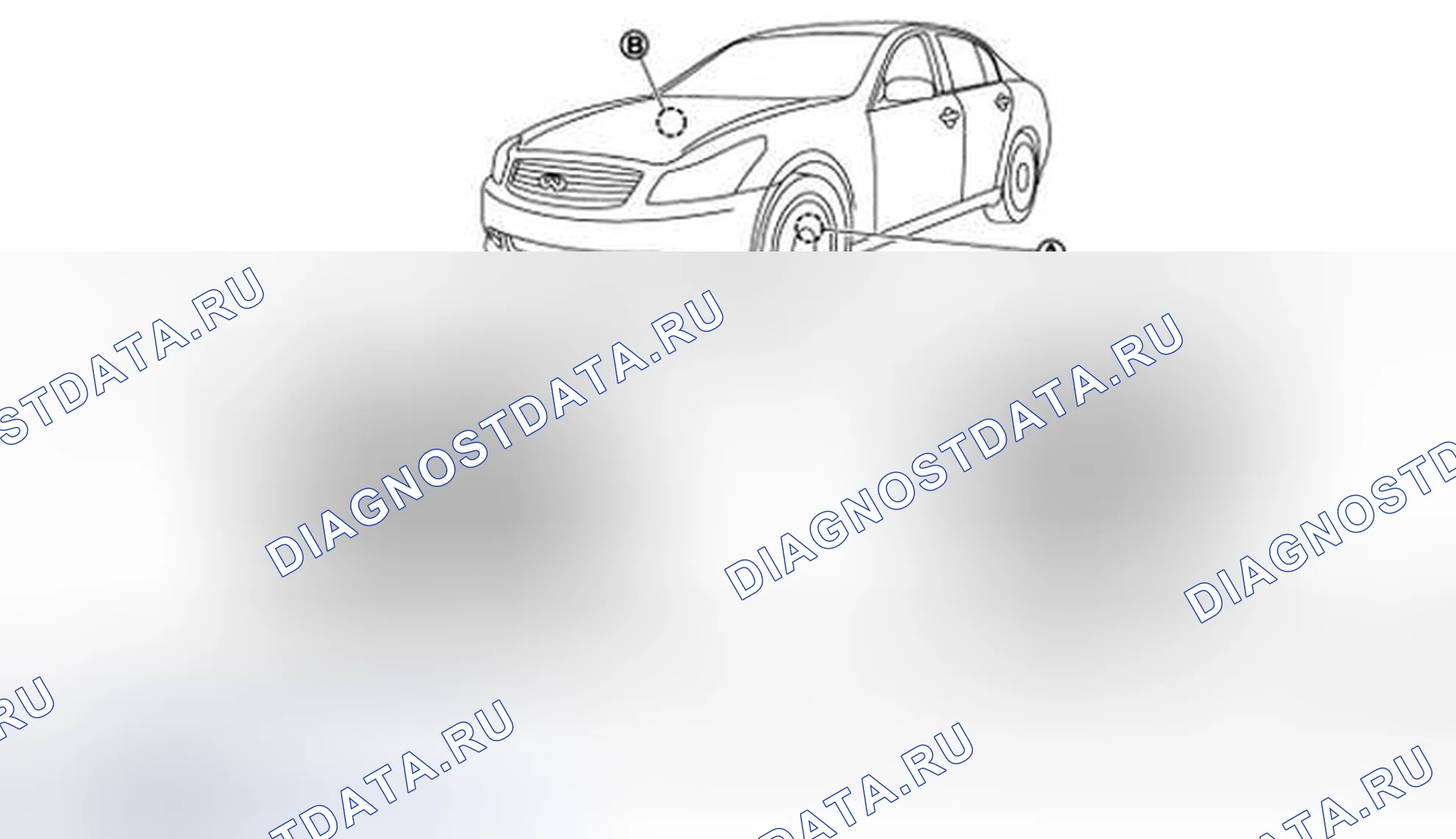 Рис. 3: Расположение компонентов. Infiniti G35 IV