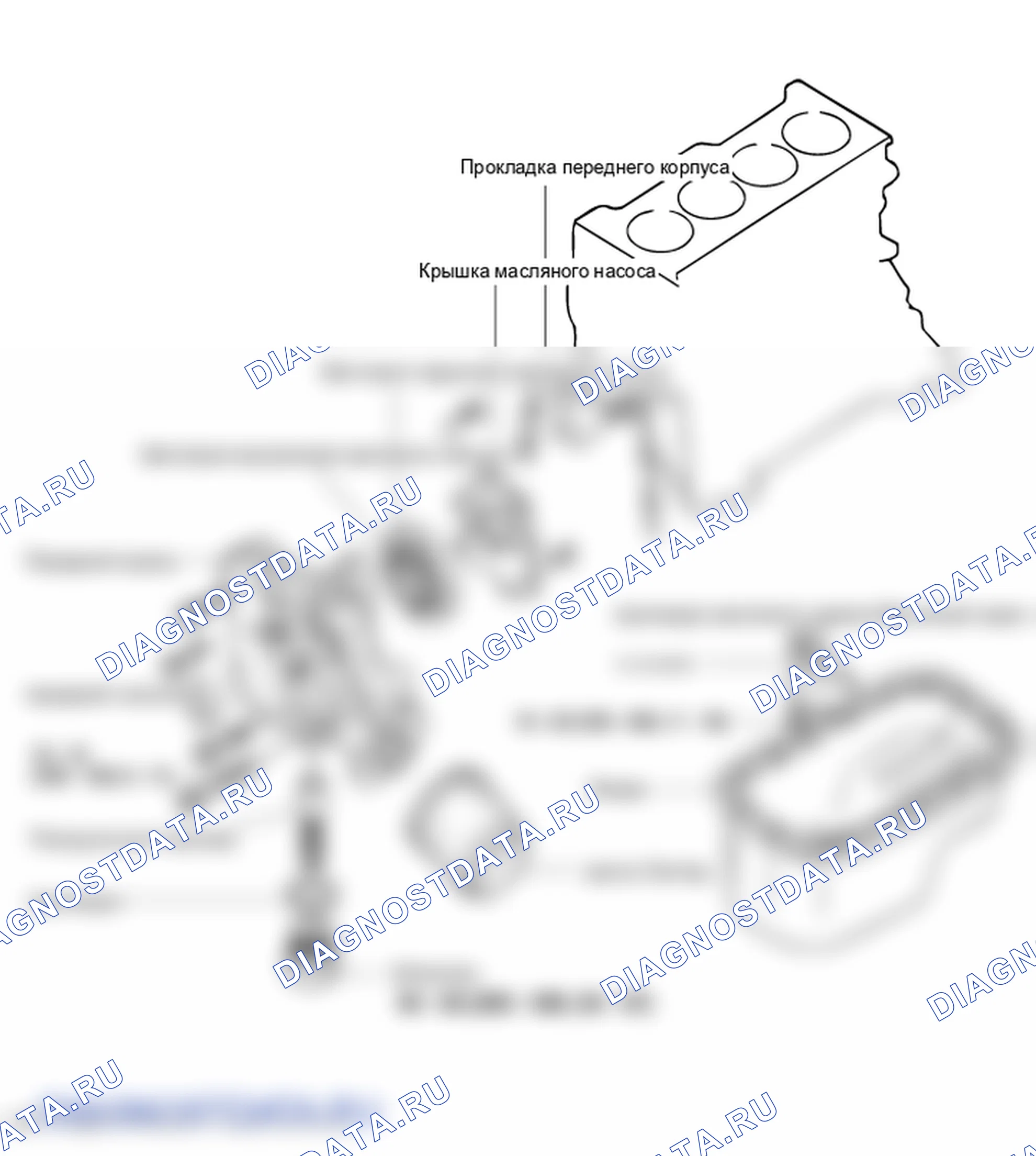 Расположение деталей масляного насоса. Hyundai Accent LC