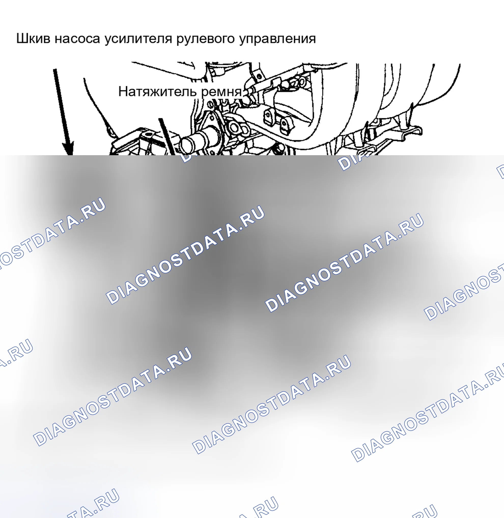 Рис. 1: Прокладка приводного ремня (2.4L). Dodge Grand Caravan IV
