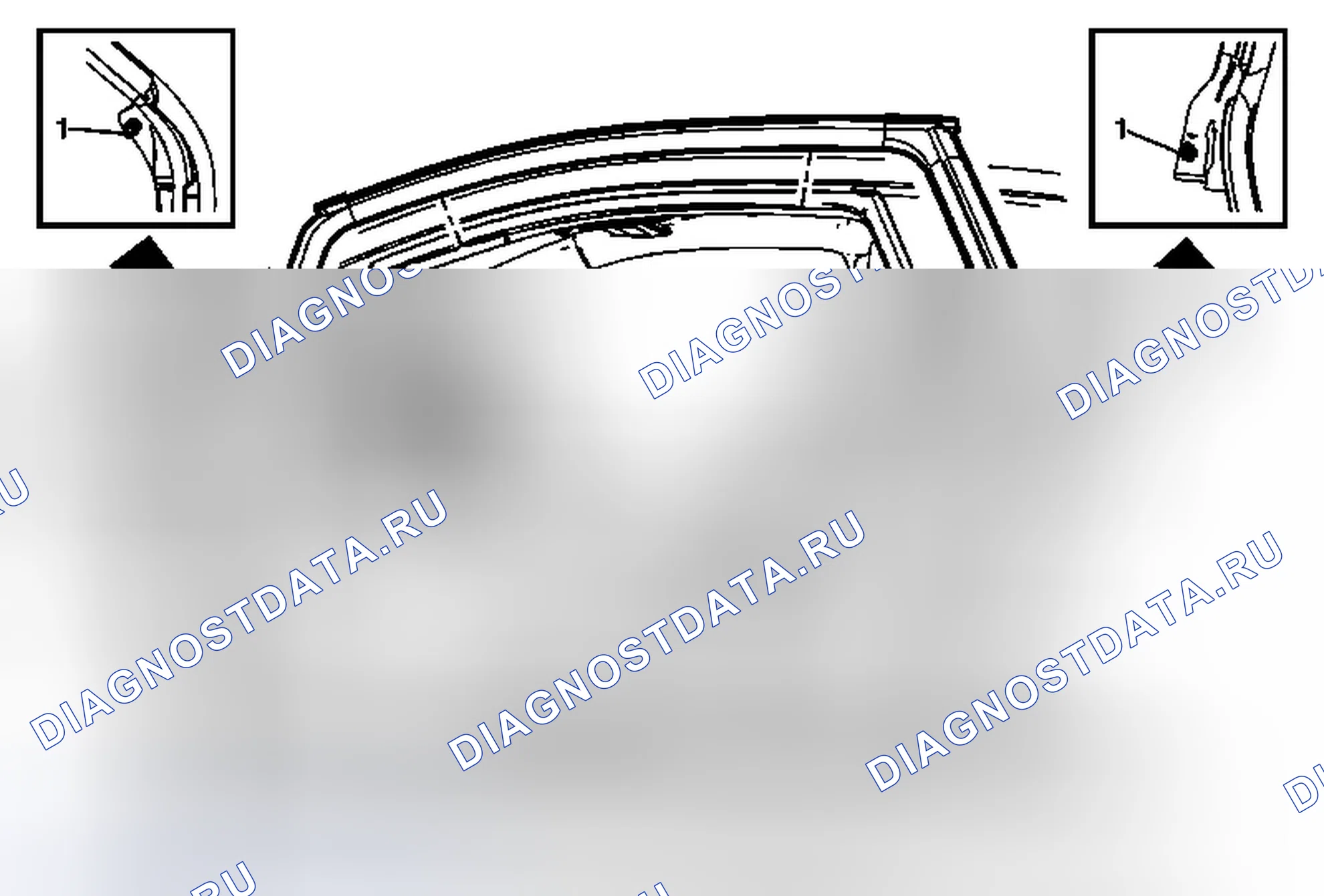 Рис. 46: Замена передней боковой двери - боковая сторона кузова. Cadillac ELR I
