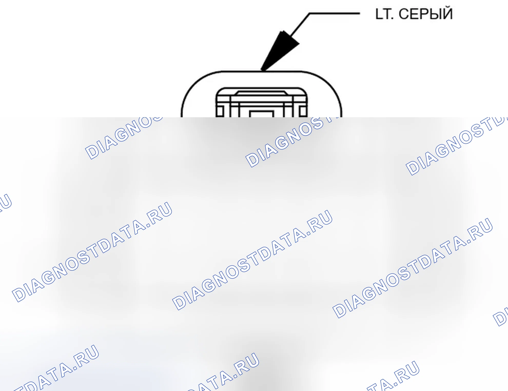 Рис. 318: Вид с торца встроенного разъема (C309). Jeep Compass I