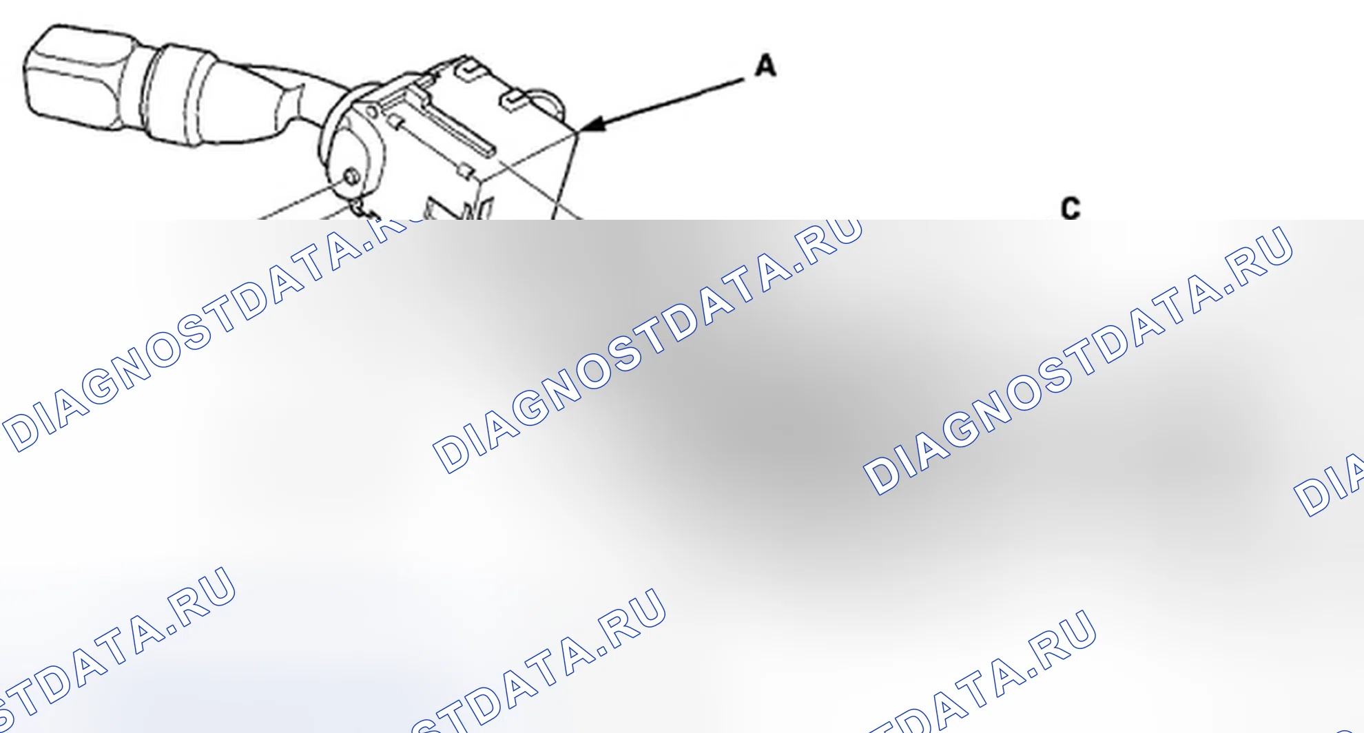 Рис. 36: Замена датчика угла поворота рулевого колеса. Acura TSX II