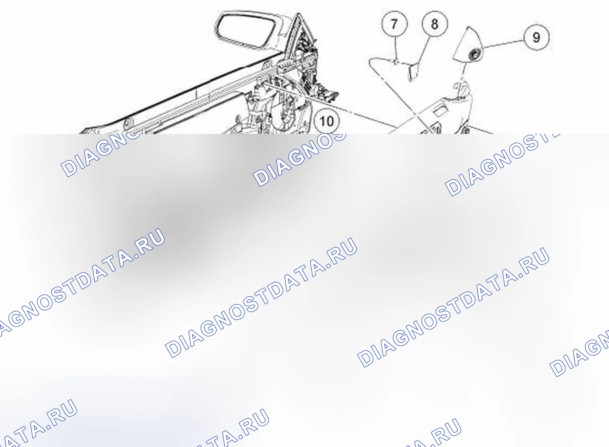 Рис. 2: Панель отделки дверей. Ford Mustang V рестайлинг