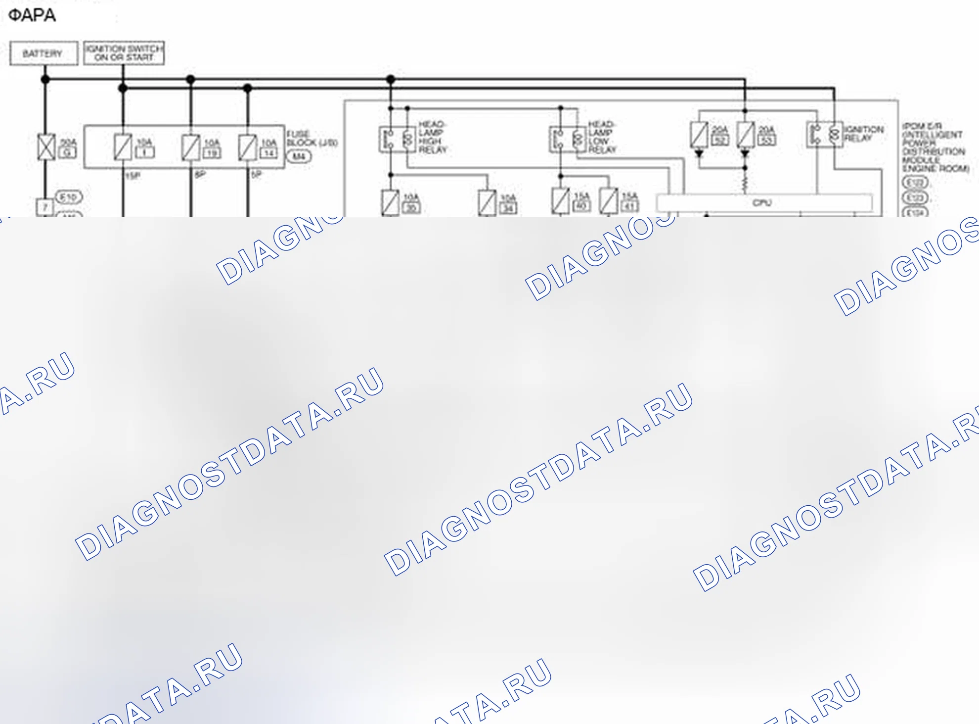 Рис. 53: электросхема. Nissan Pathfinder III рестайлинг