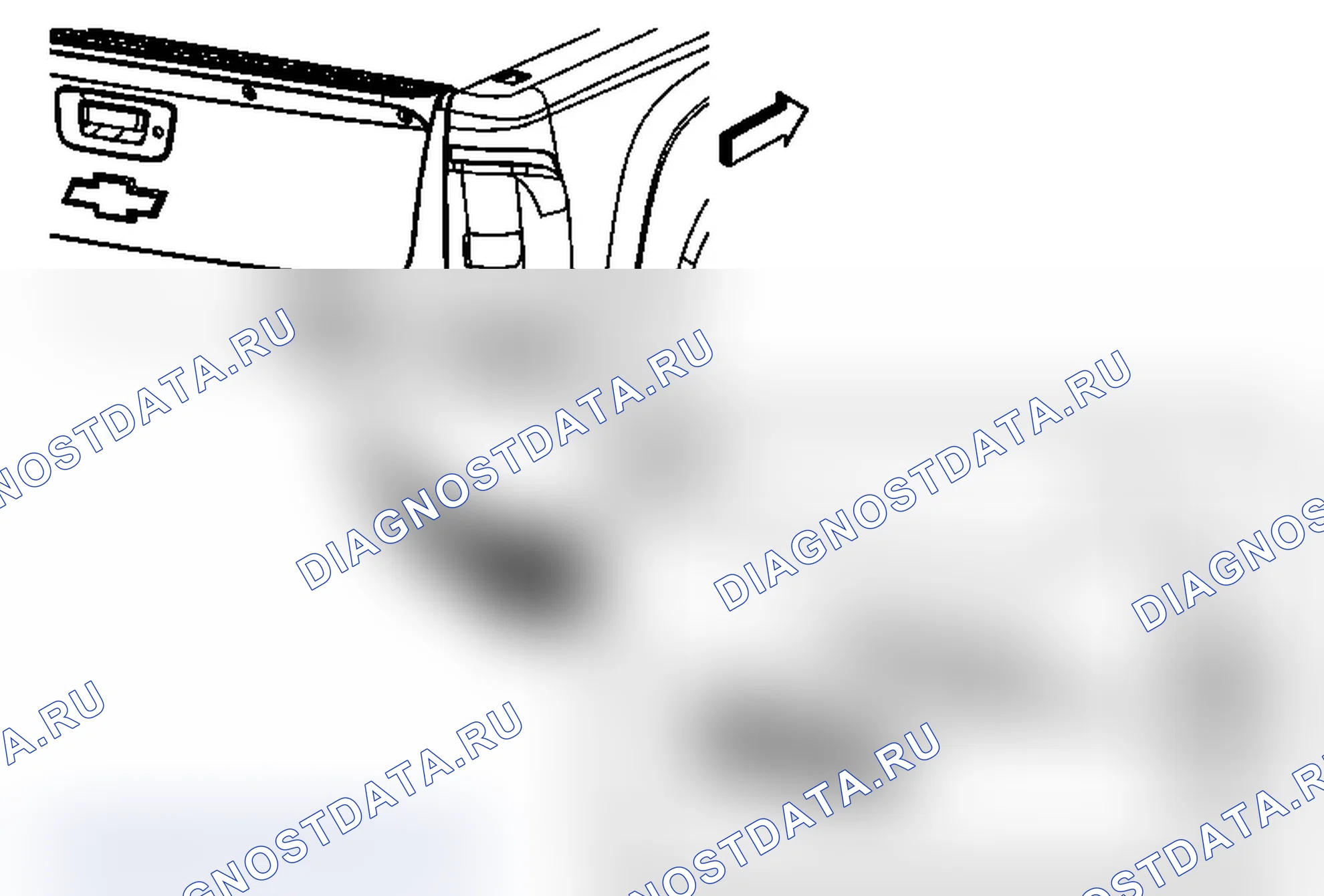 Рис. 18: Замена эмблемы / шильдика Endgate (Tuf). Chevrolet Silverado 3500 HD 