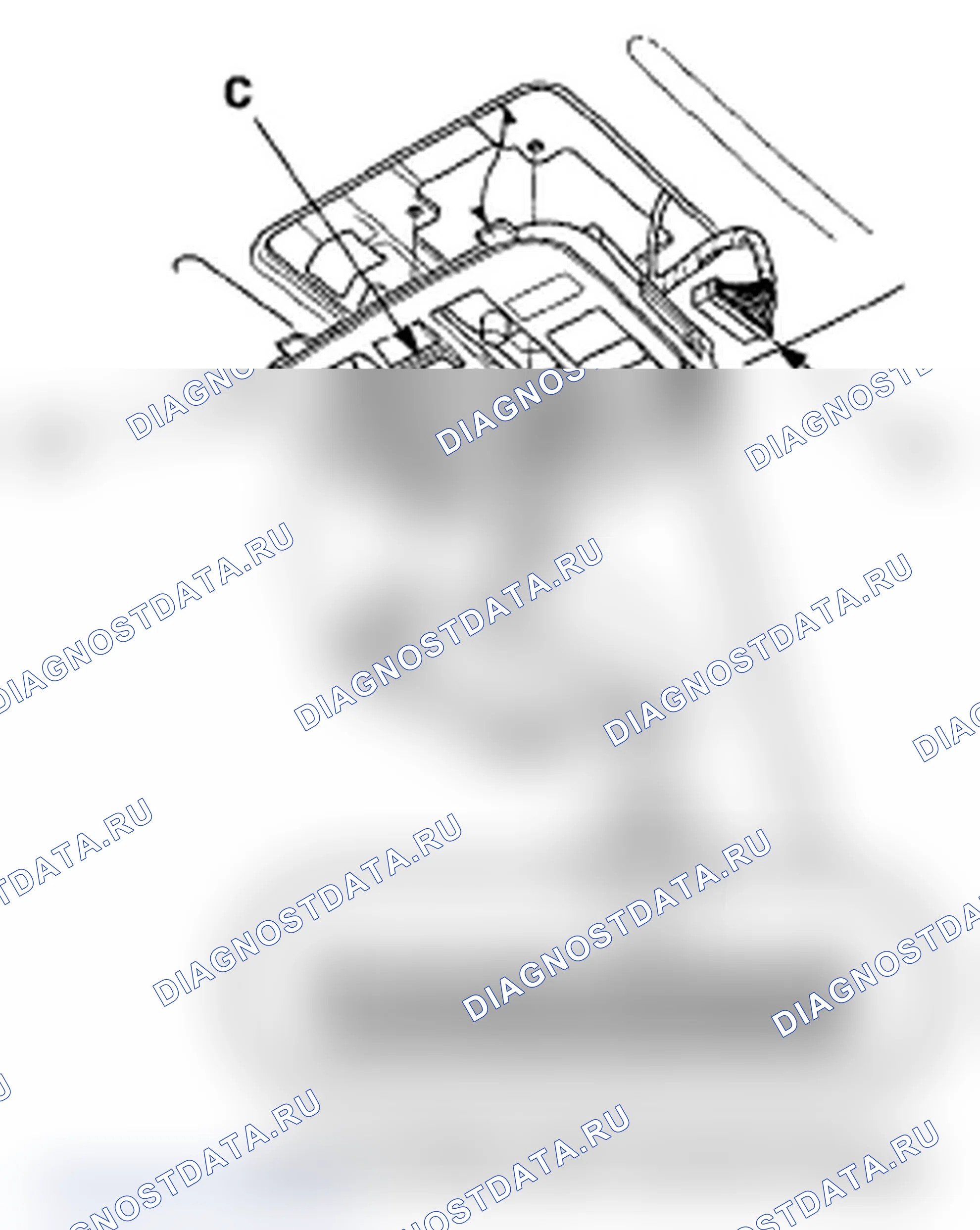 Рис. 91: Испытание переключателя подголовника. Acura RL II