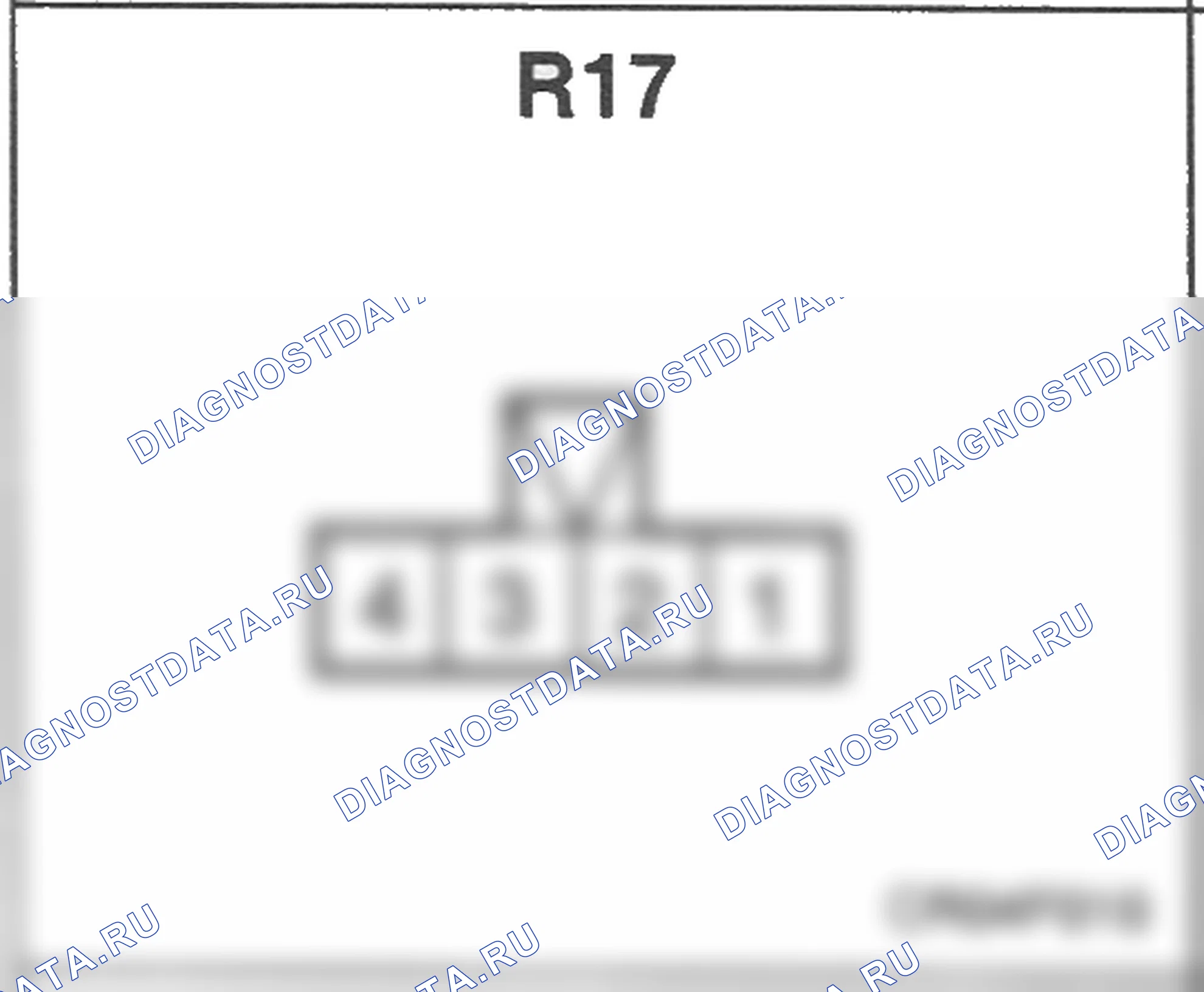 Распиновка разъёма R17 — заднего жгута. Hyundai H-1 A1