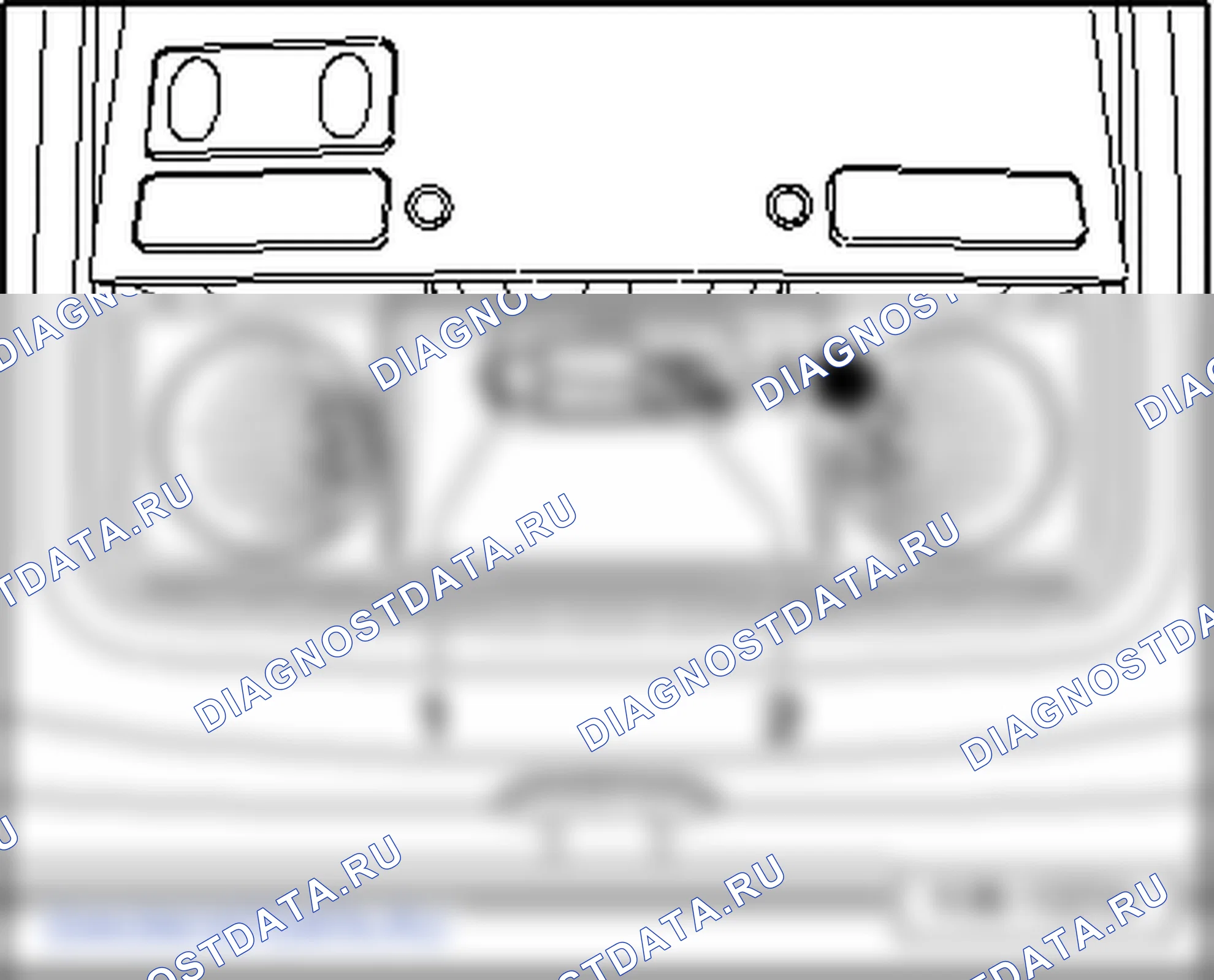 Подсветка и выключатели в обивке потолка. Volkswagen Golf Mk5