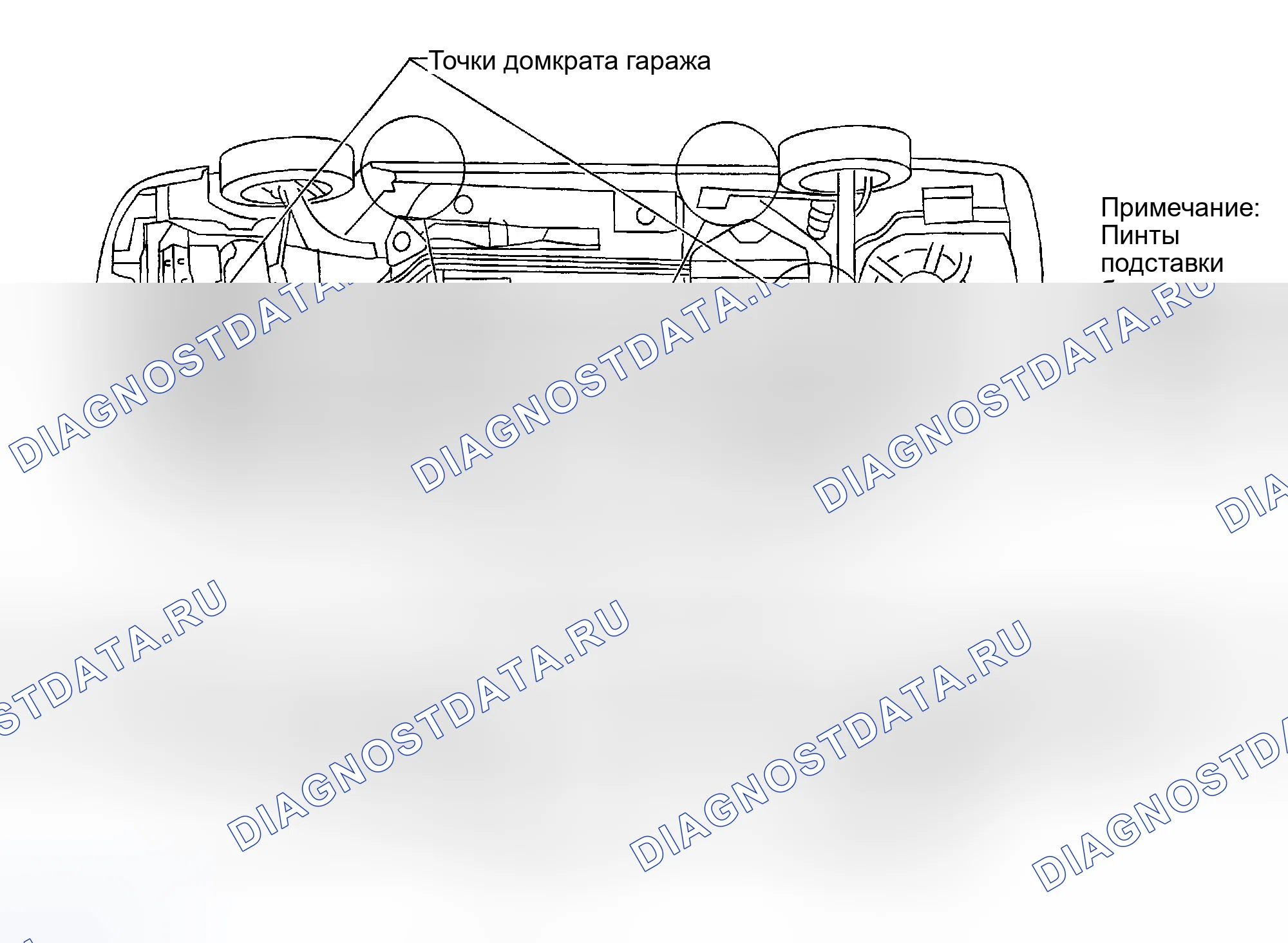 Рис. 59: ДОМКРАТ ДЛЯ ГАРАЖА И СТОЙКА БЕЗОПАСНОСТИ. Nissan Sentra B15
