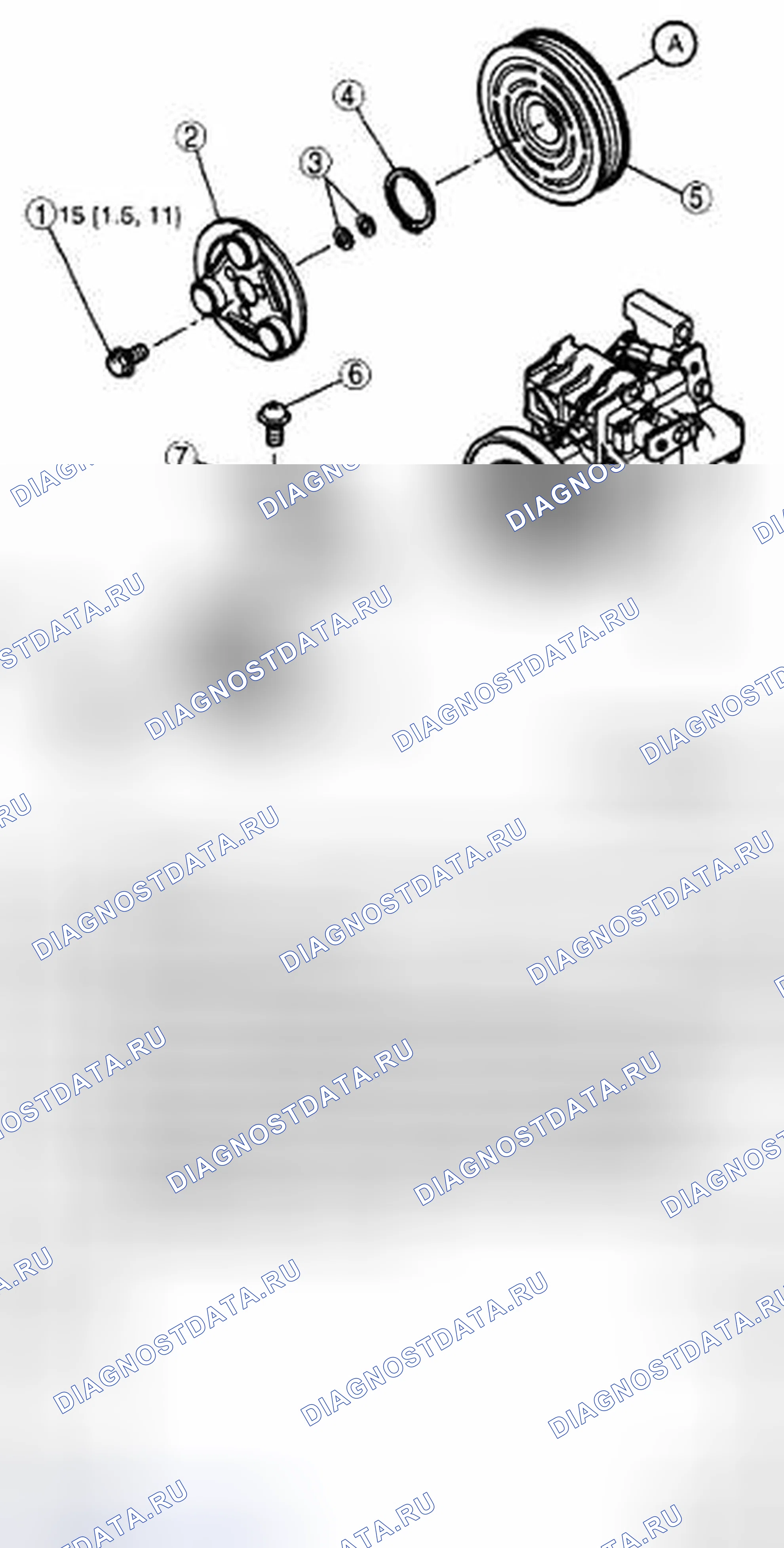 Рис. 60: РАЗБОРКА / СБОРКА МАГНИТНОЙ МУФТЫ. Mazda CX-7 I