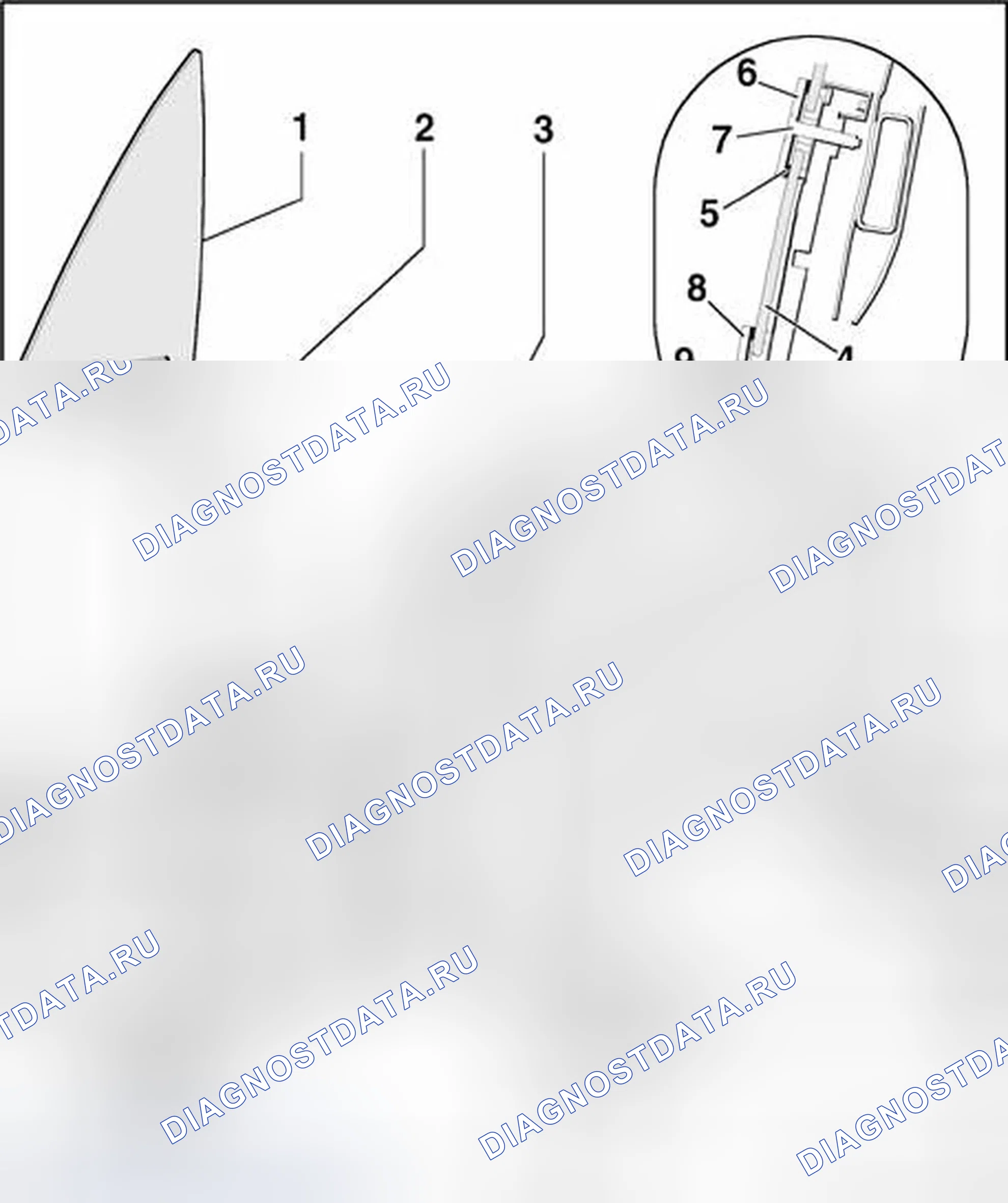 Рис. 128: Дверное окно, обзор сборки. Audi TT 8N