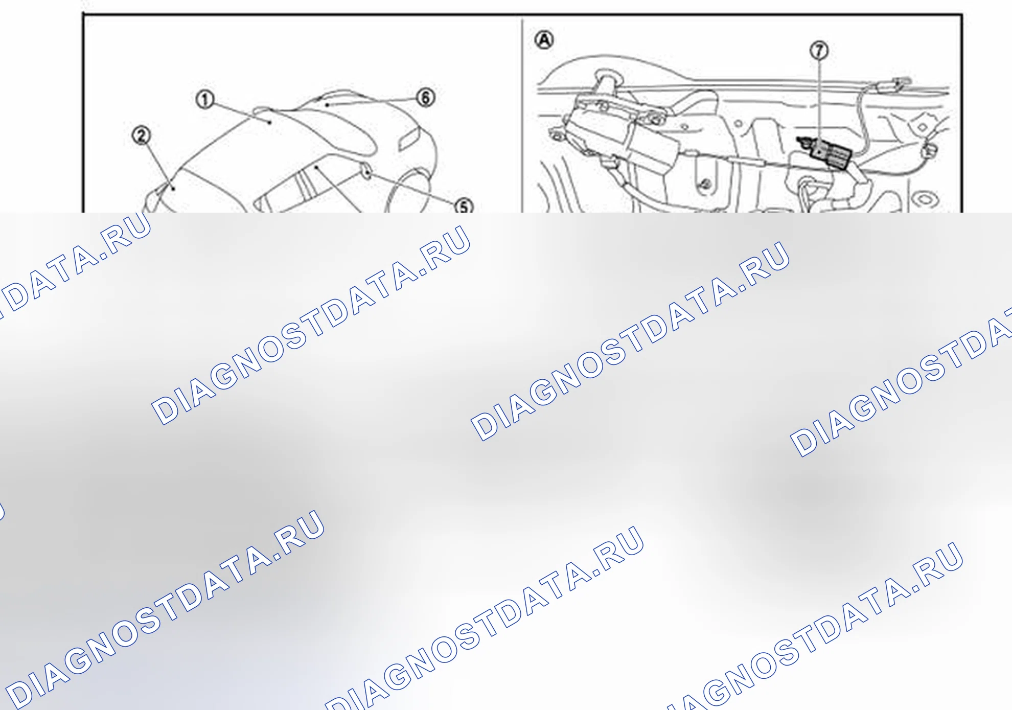 Рис. 8: Расположение компонентов. BMW 4 серия F32/F33 рестайлинг