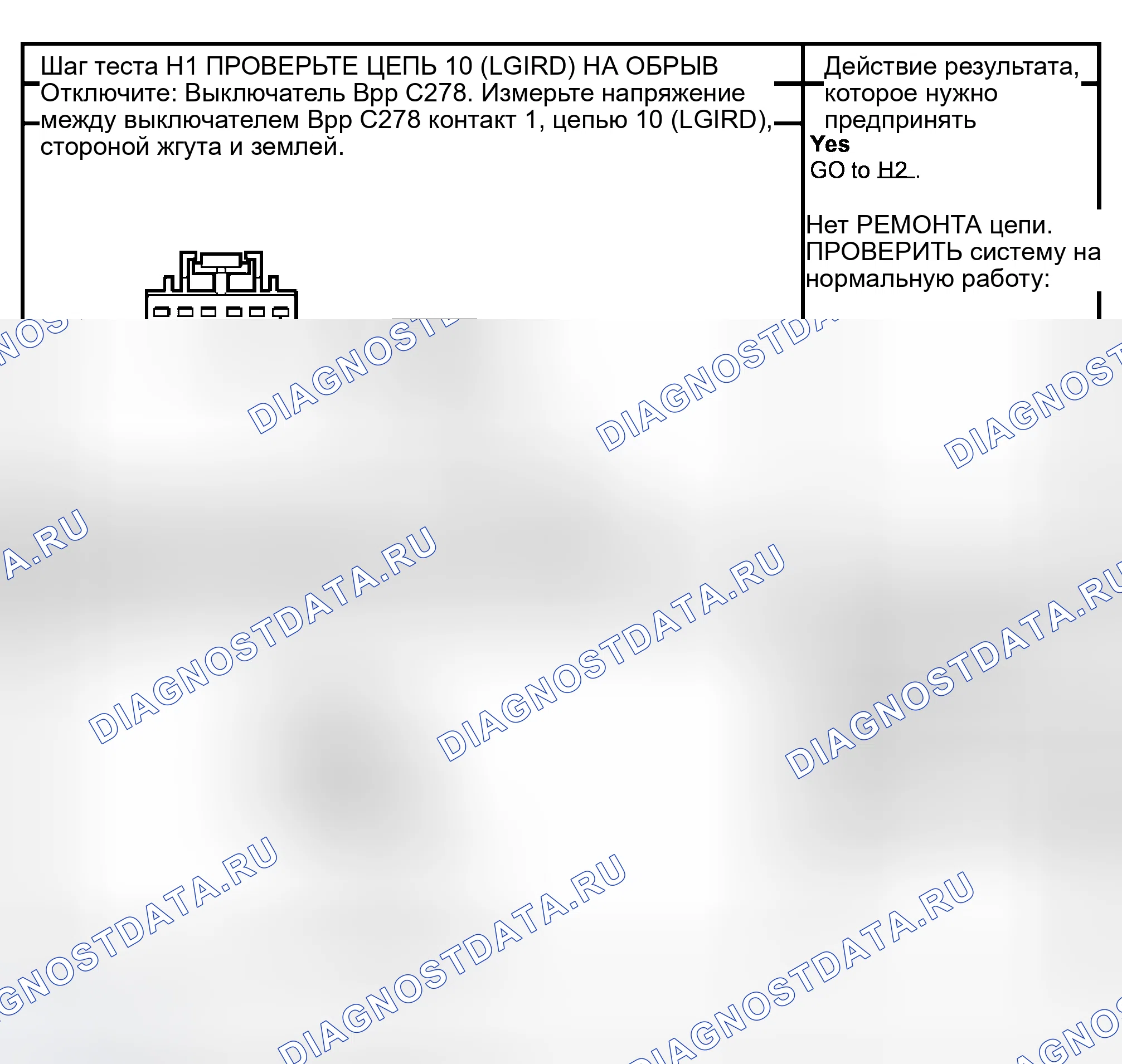 Рис. 8: ТОЧЕЧНОЕ ИСПЫТАНИЕ H: СТОПОРНЫЕ ЛАМПЫ НЕ РАБОТАЮТ. Hyundai Lavita I