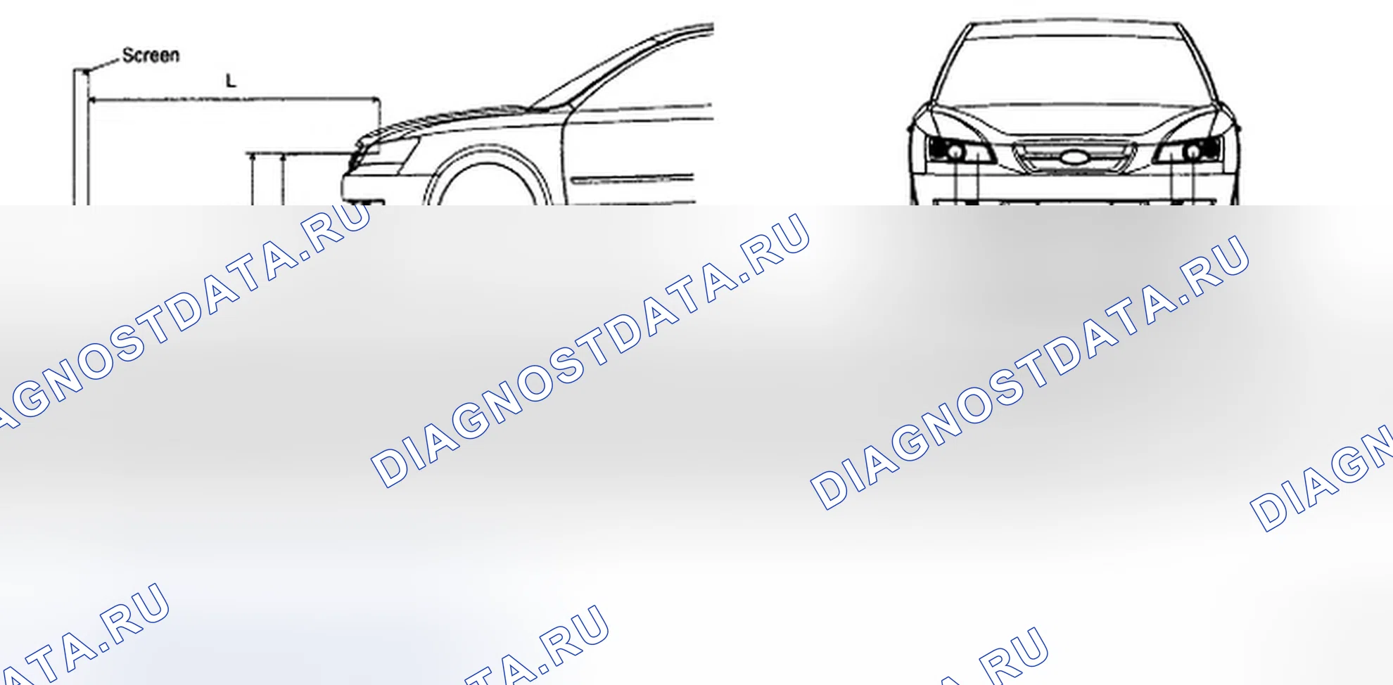 Рис. 27: ФАРЫ И ТОЧКИ ПРИЦЕЛИВАНИЯ ПРОТИВОТУМАННЫХ ФАР. Hyundai Sonata V рестайлинг
