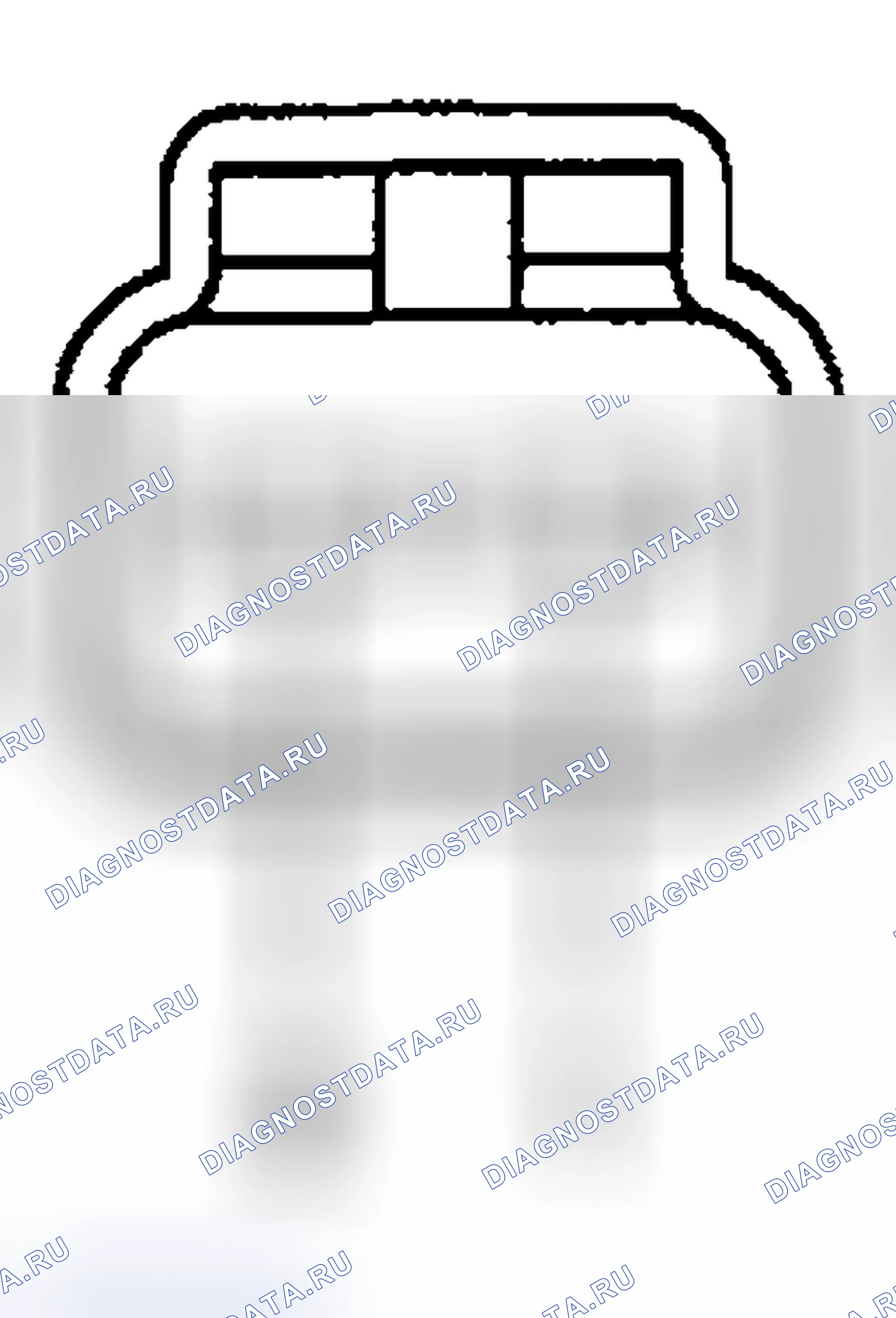 Рис. 163: Двигатель заднего стеклоподъемника водителя C703. Hyundai Nexo I
