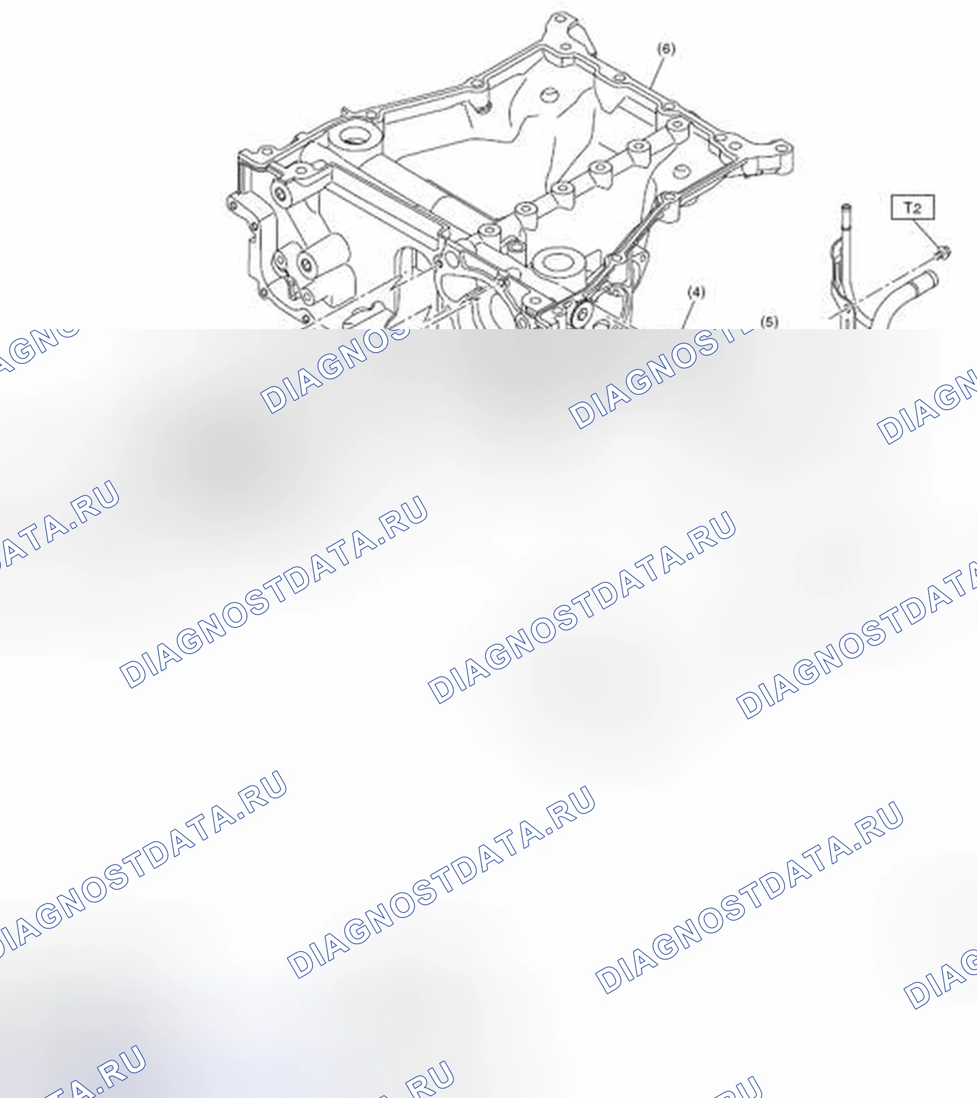 Рис. 40: ВОДЯНОЙ НАСОС И ВОДОПРОВОДНАЯ ТРУБА. Subaru Outback BR рестайлинг