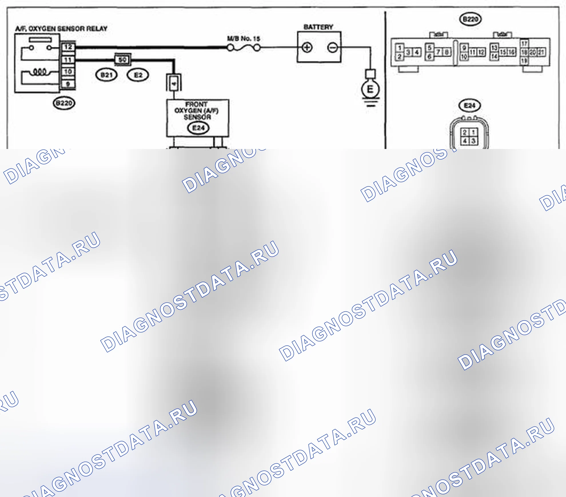 Рис. 4: электросхема. Subaru Legacy BM/BR