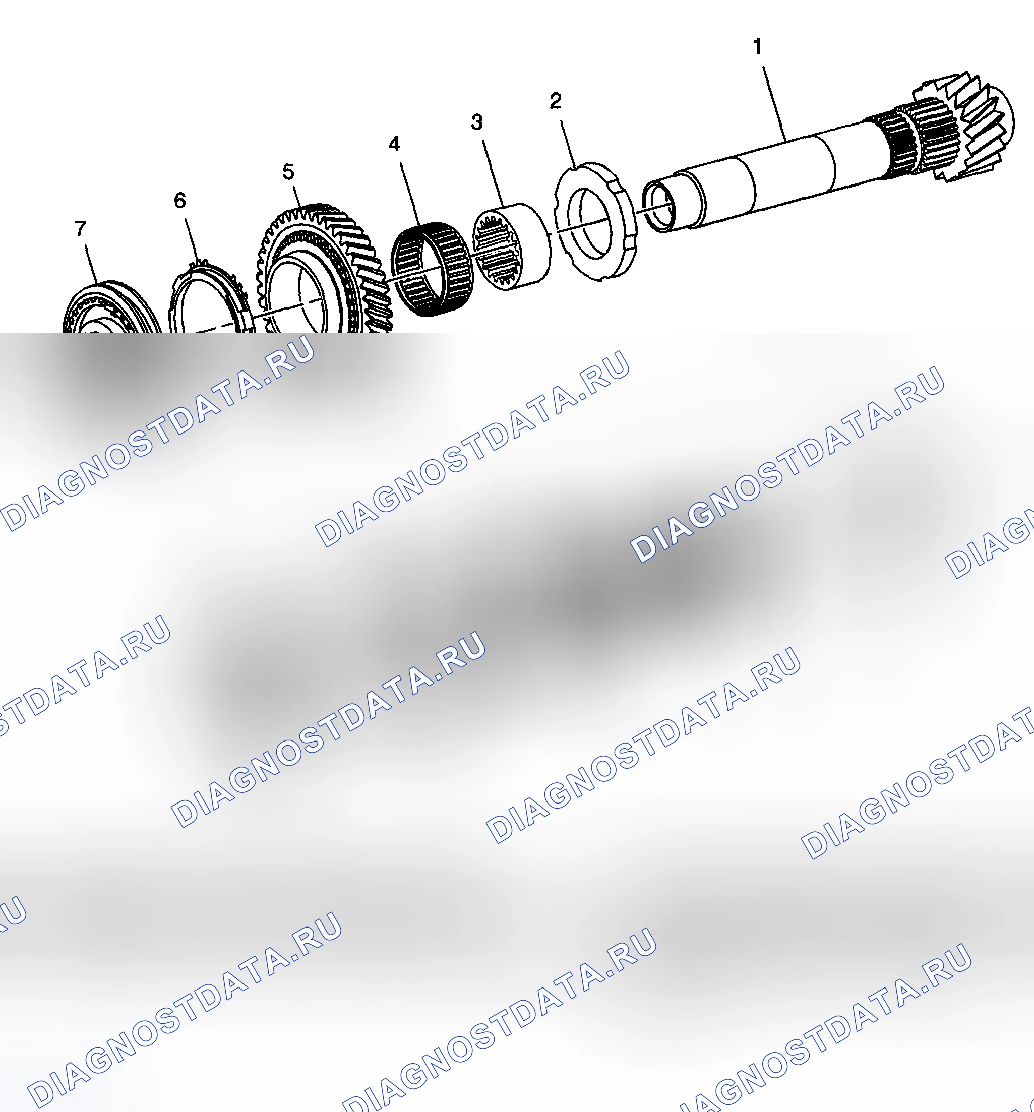 Рис. 8: Компоненты выходного вала. Hyundai Stellar I