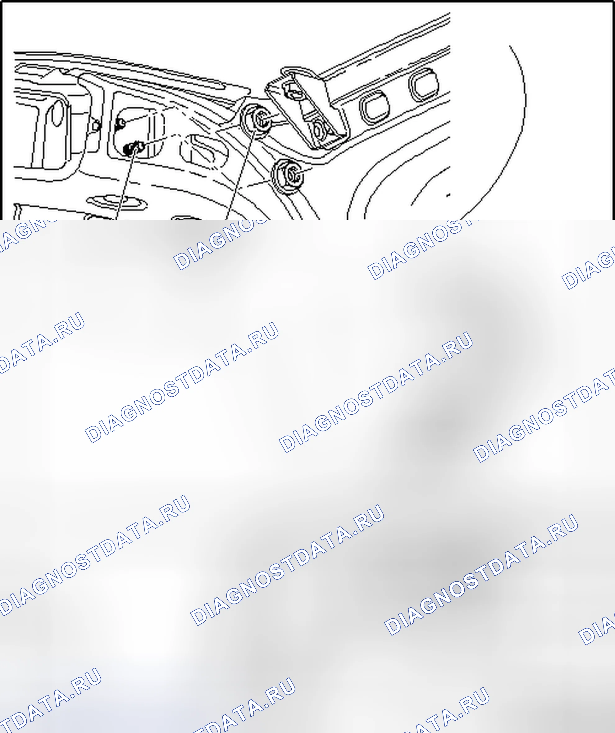 Рис. 461: ШАРНИР ЗАДНЕЙ КРЫШКИ. Volkswagen Passat B6