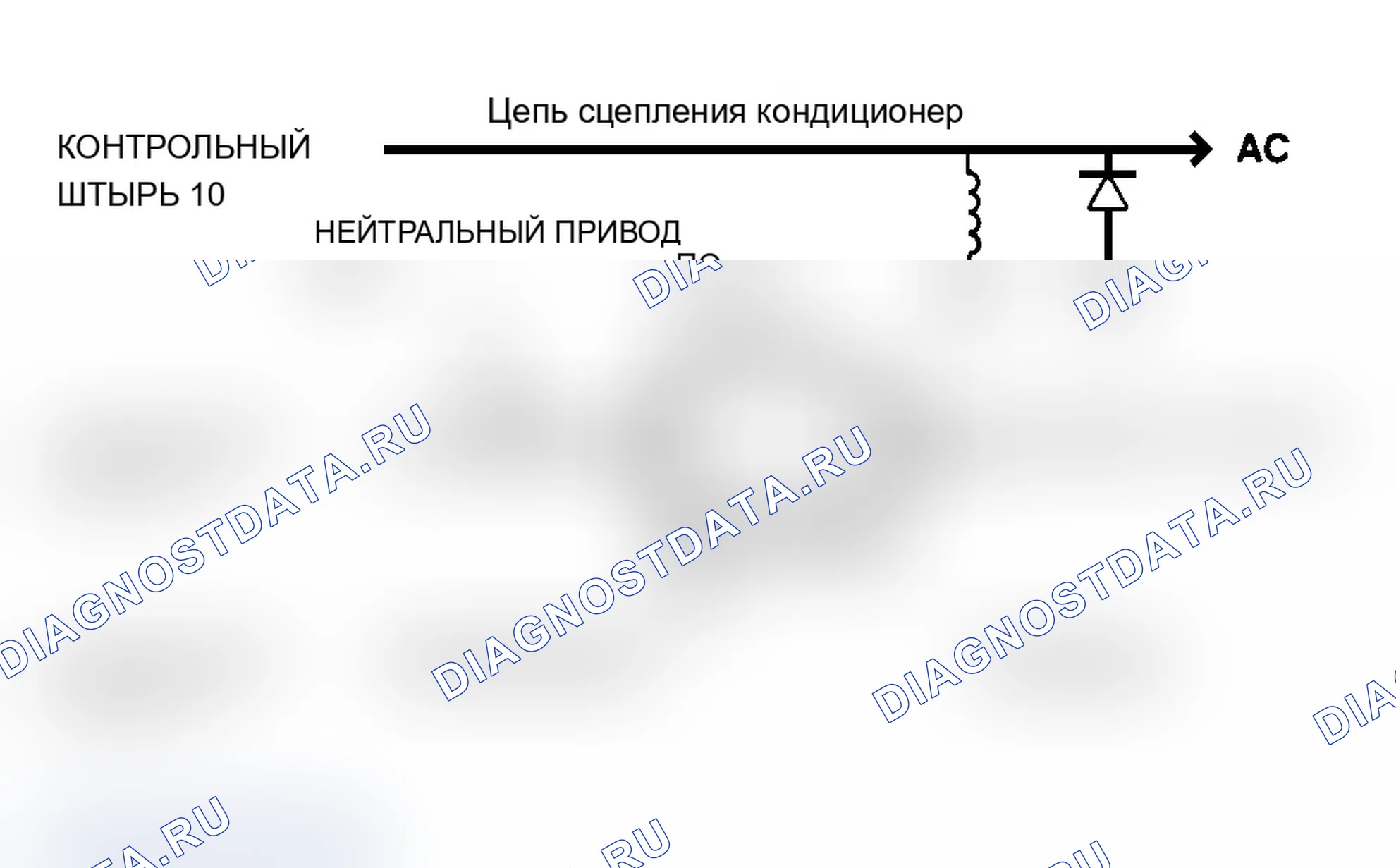 Рис. 71: Вход Ckt нейтрального привода кондиционер для 1,6 л электронный впрыск топлива/Turbo и 2,3 л HSC/CFI с МКПП. Mercury Cougar VI