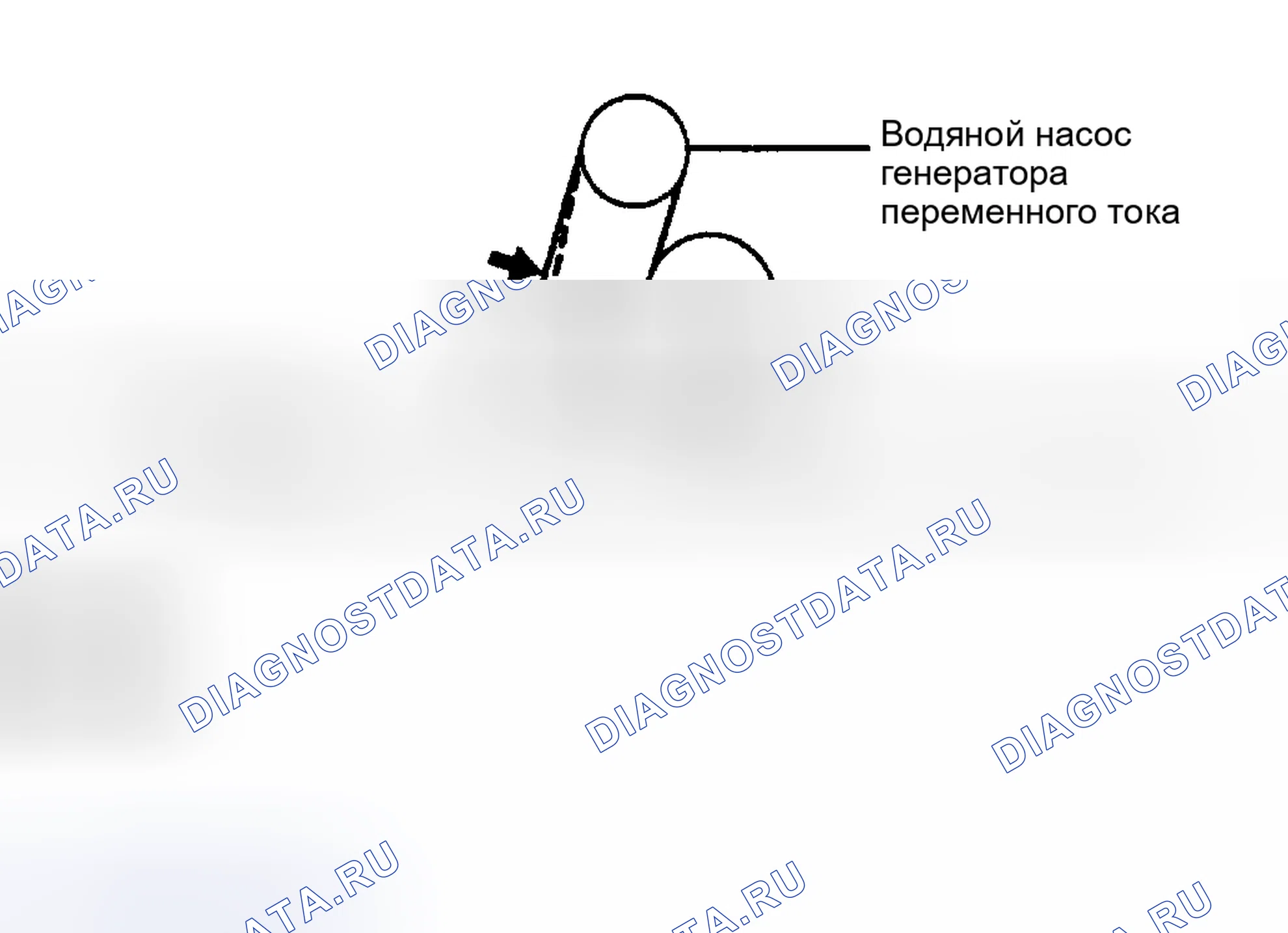 Рис. 4: ТРАССИРОВКА ПРИВОДНОГО РЕМНЯ (ЭХО). Toyota Camry Solara I