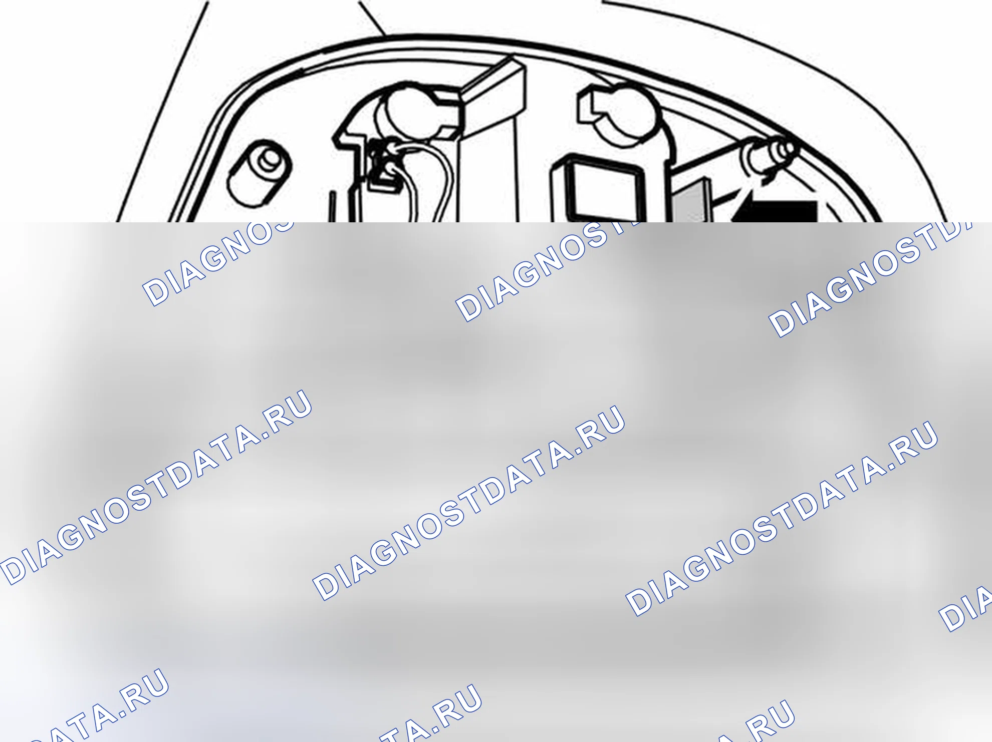 Рис. 14: Удаление лампочек. Volvo S80 I