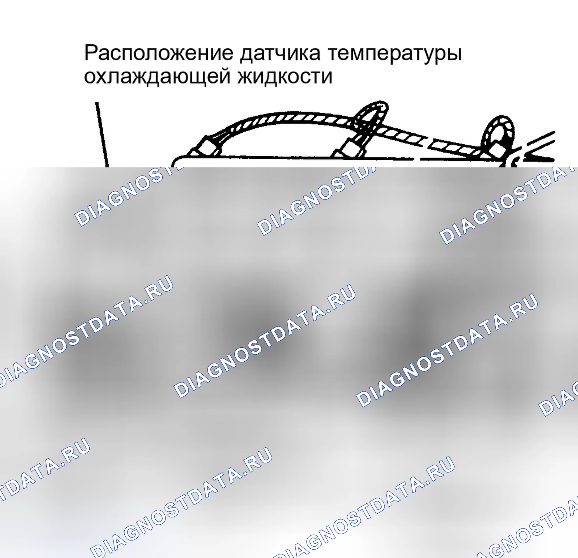 Рис. 22: Расположение датчиков температуры двигателя 5.0L. Ford Ranger 