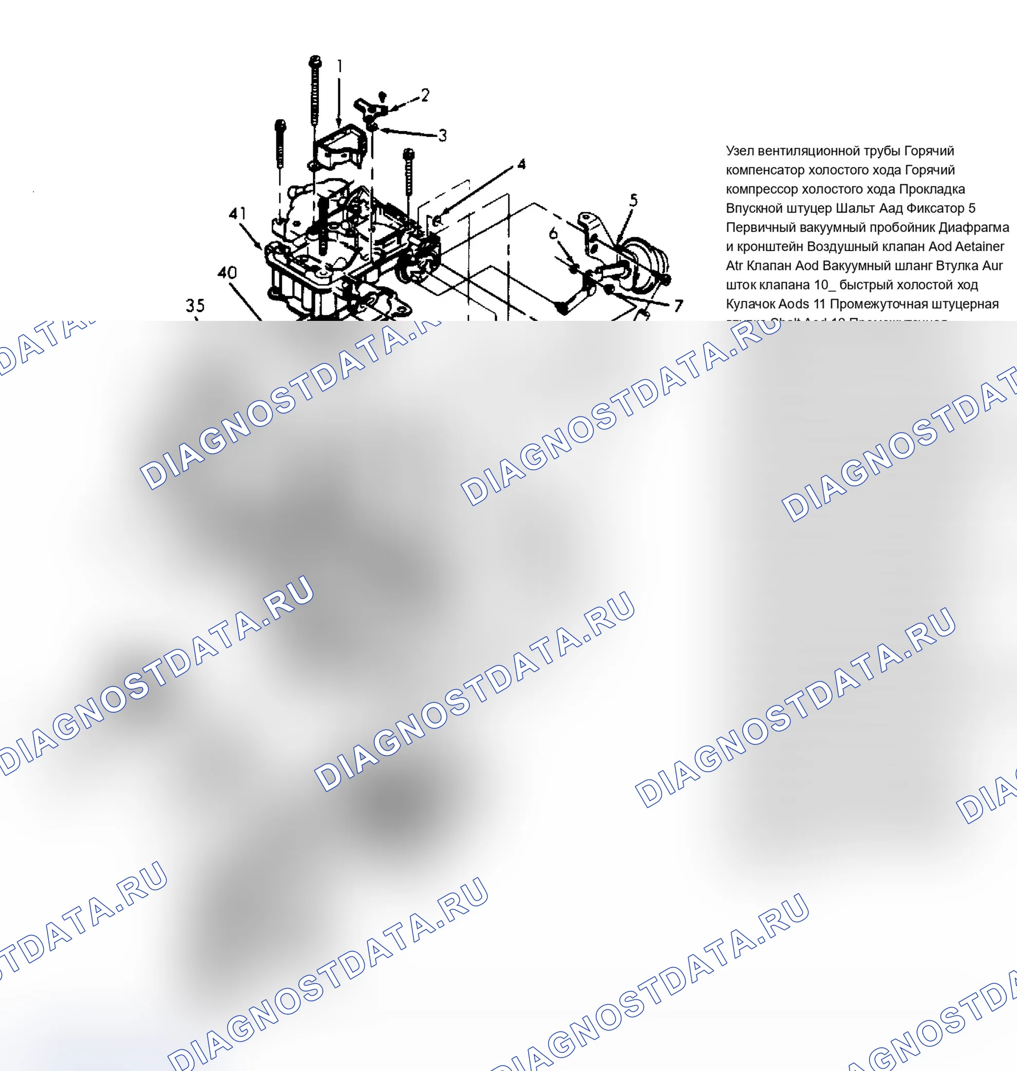 Рис. 28: Разнесенный вид карбюратора Rochester Model 2SE. Chevrolet Cab & Chassis C20 