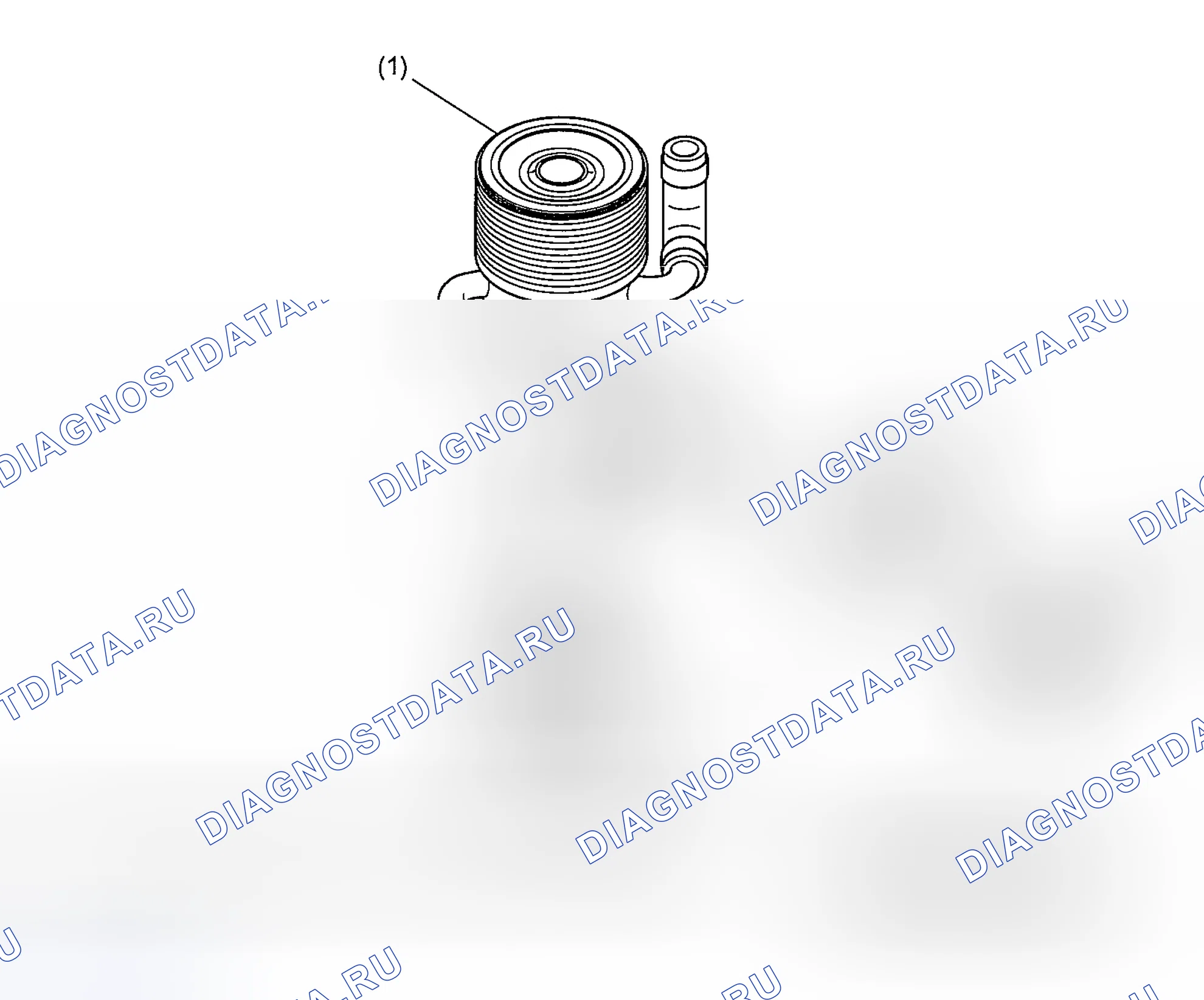 Рис. 7: Маслоохладитель (только для модели AT). Subaru Forester SG