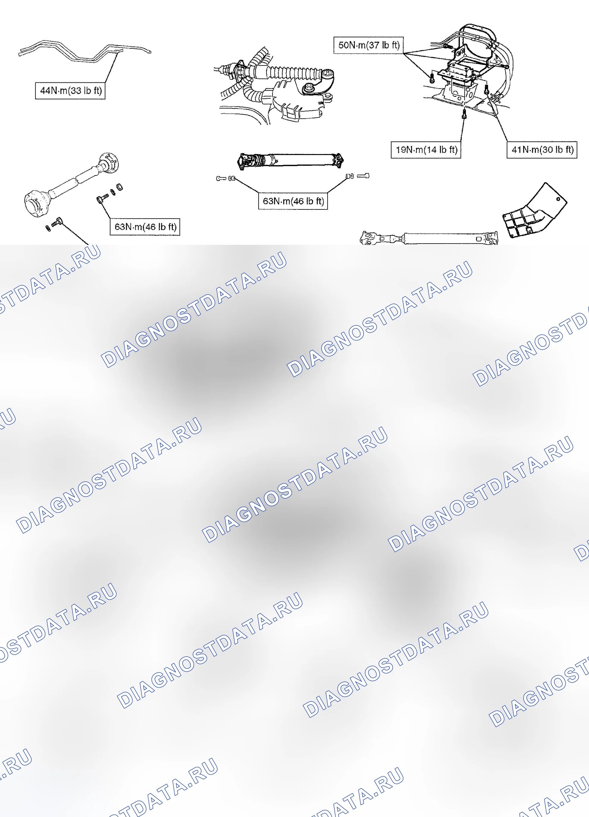 Рис. 1: Характеристики крутящего момента. Isuzu Axiom I