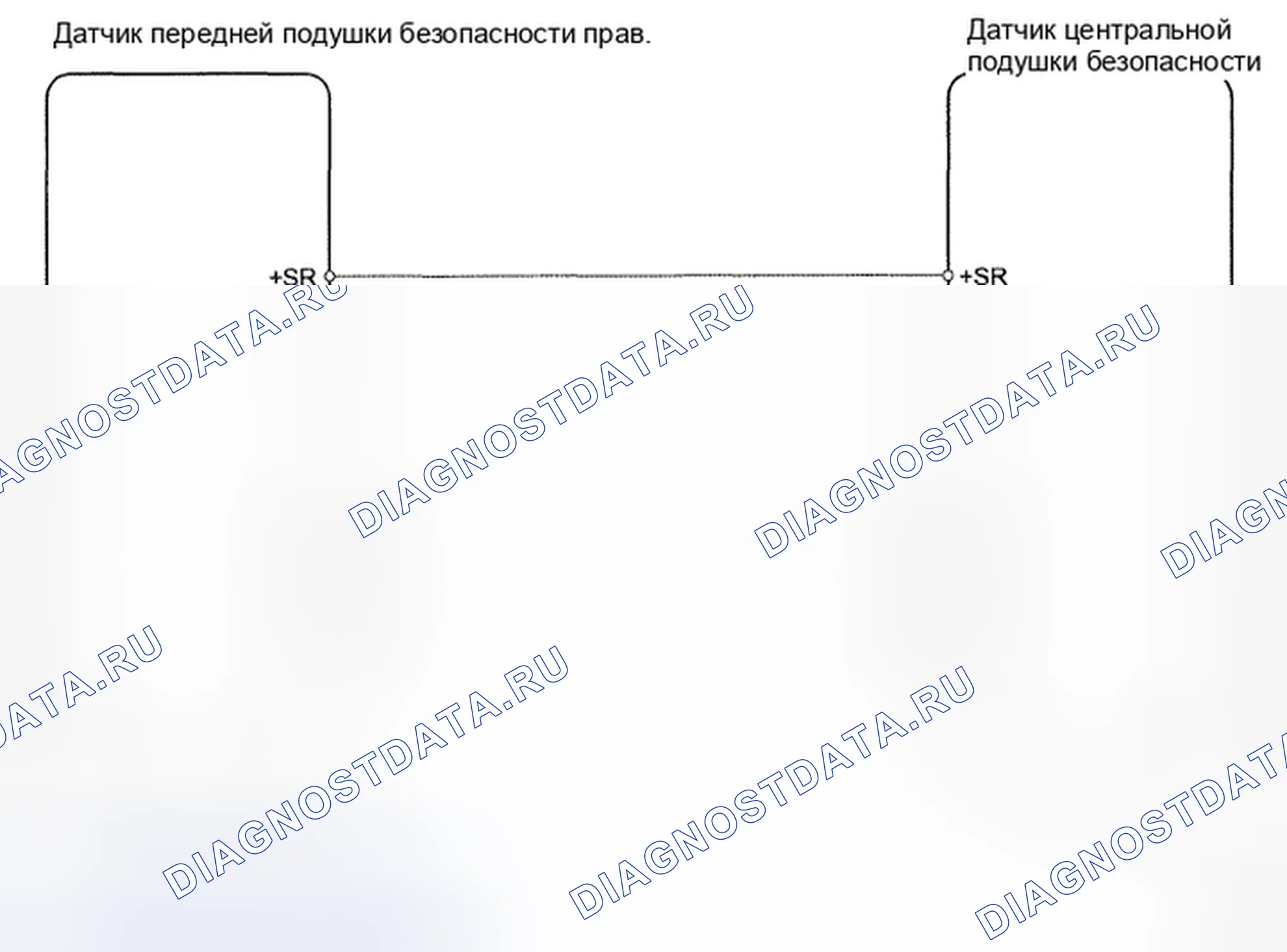 Рис. 2: Потеря связи с передней шиной Rh спутникового датчика - электросхема. Toyota RAV4 III
