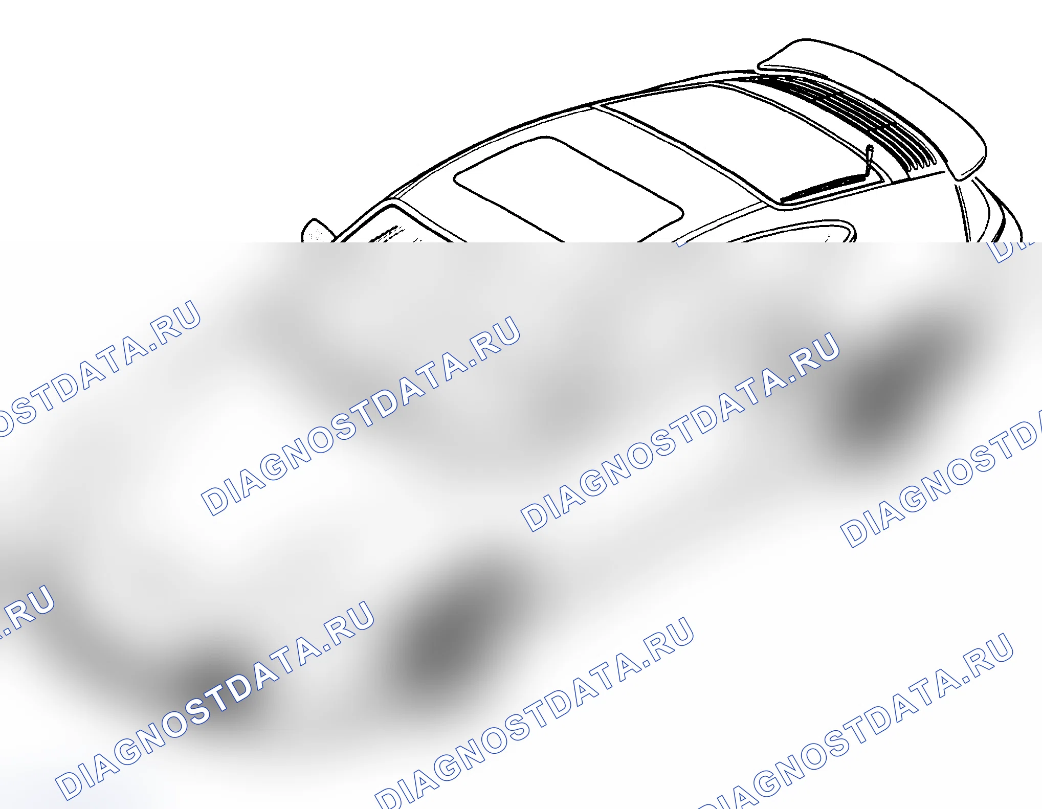 Рис. 45: Снятие и установка зеркала заднего вида. Porsche 911 GT2 996