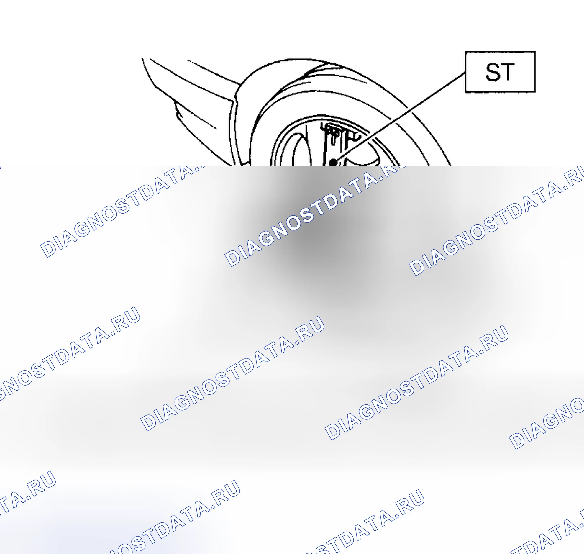 Рис. 11: Проверка Развал-схождения подвески. Subaru Outback BH