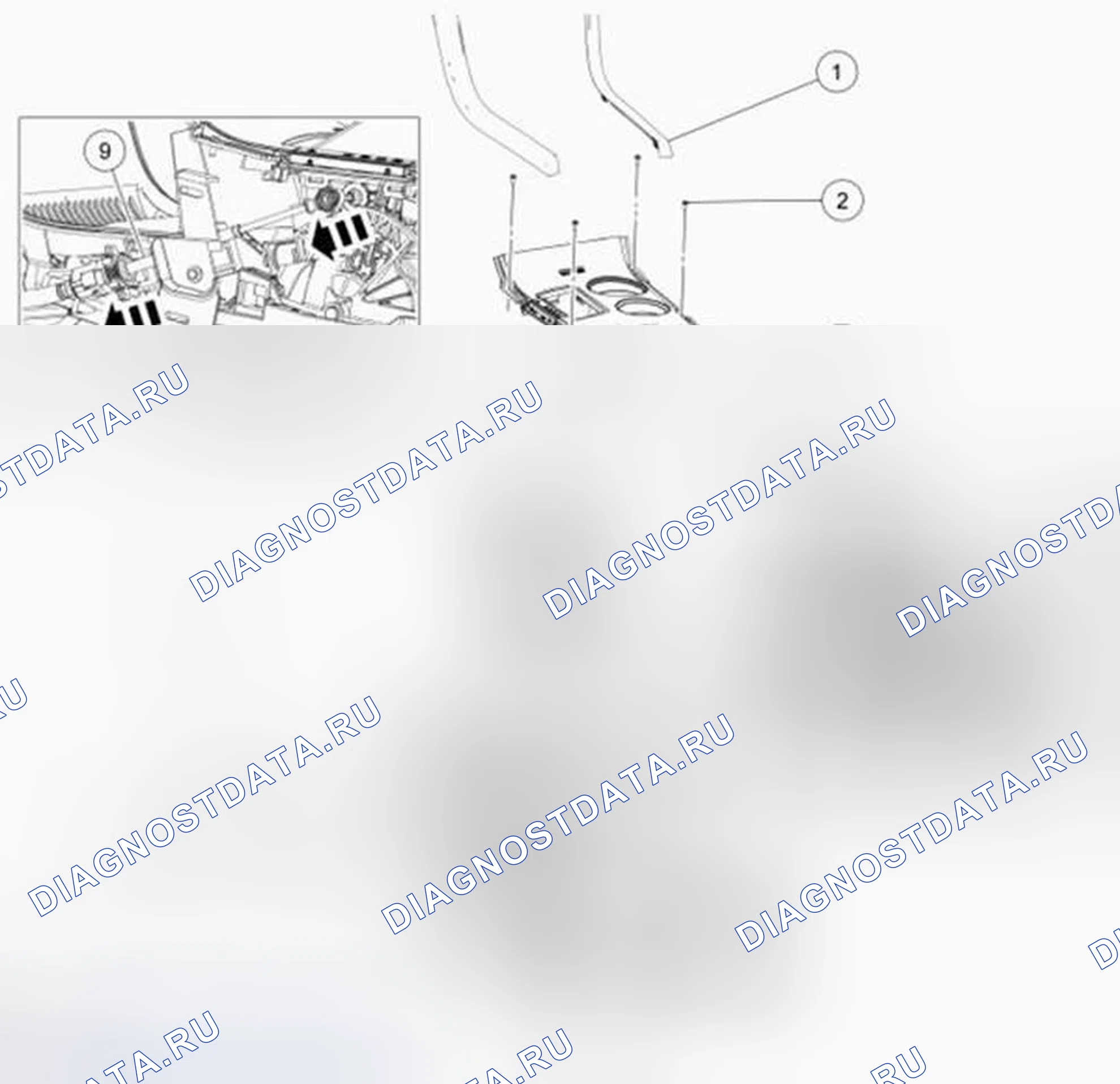 Рис. 8: Рычаг селектора кромки. Ford Edge I рестайлинг