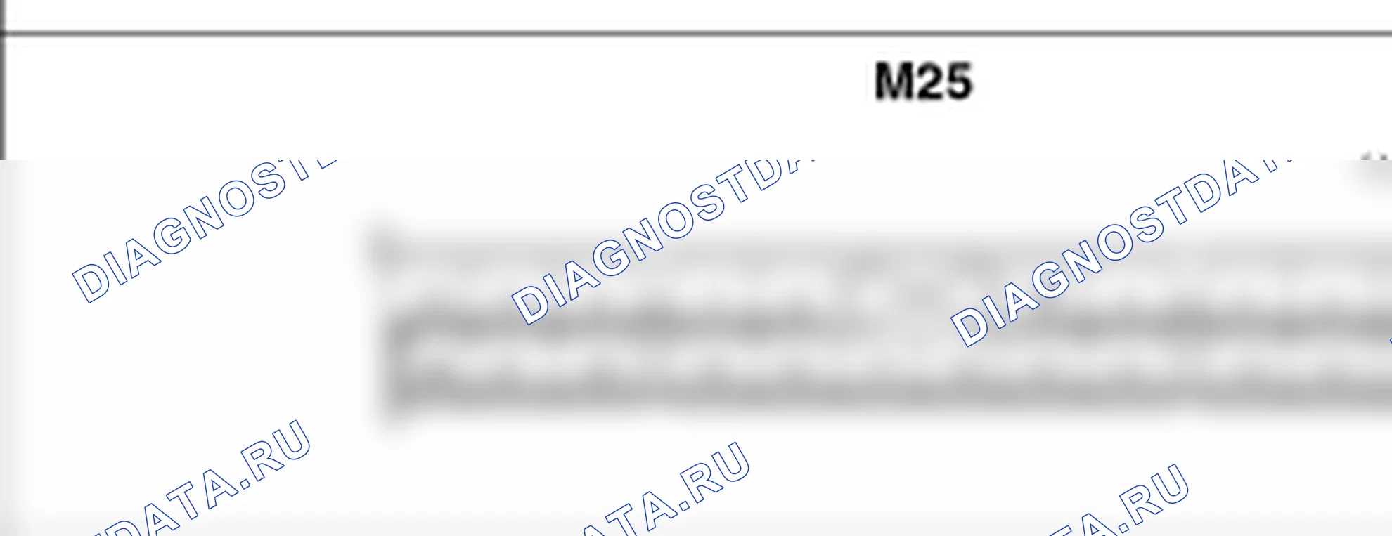 Распиновка разъёма M25 — разъёмов жгутов. Kia Sorento BL